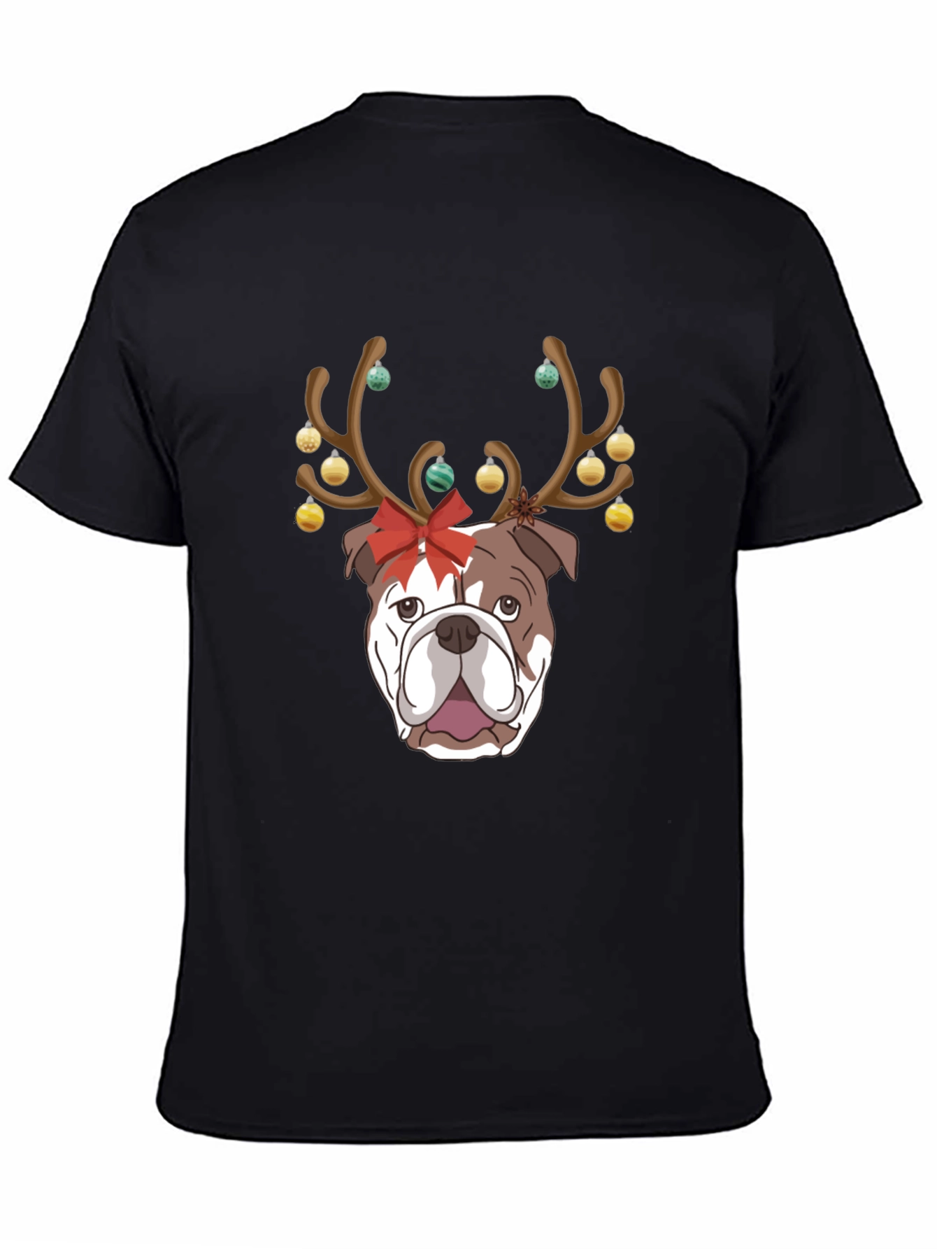 Festive Bulldog Christmas T-Shirt