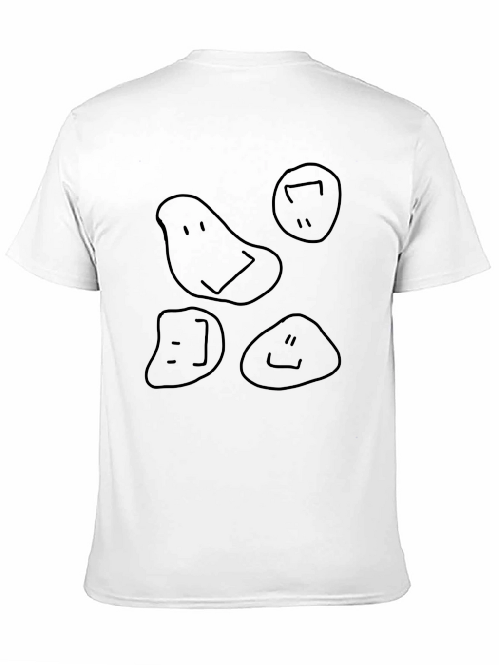 Funny Faces Graphic T-Shirt - Black Crew Neck Tee