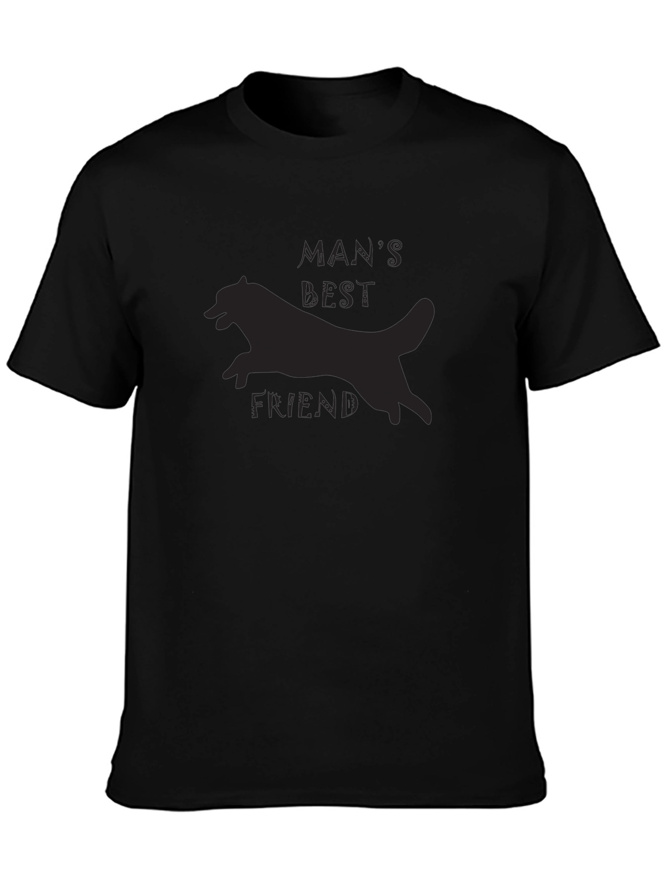 Mans Best Friend Graphic Tee - Black
