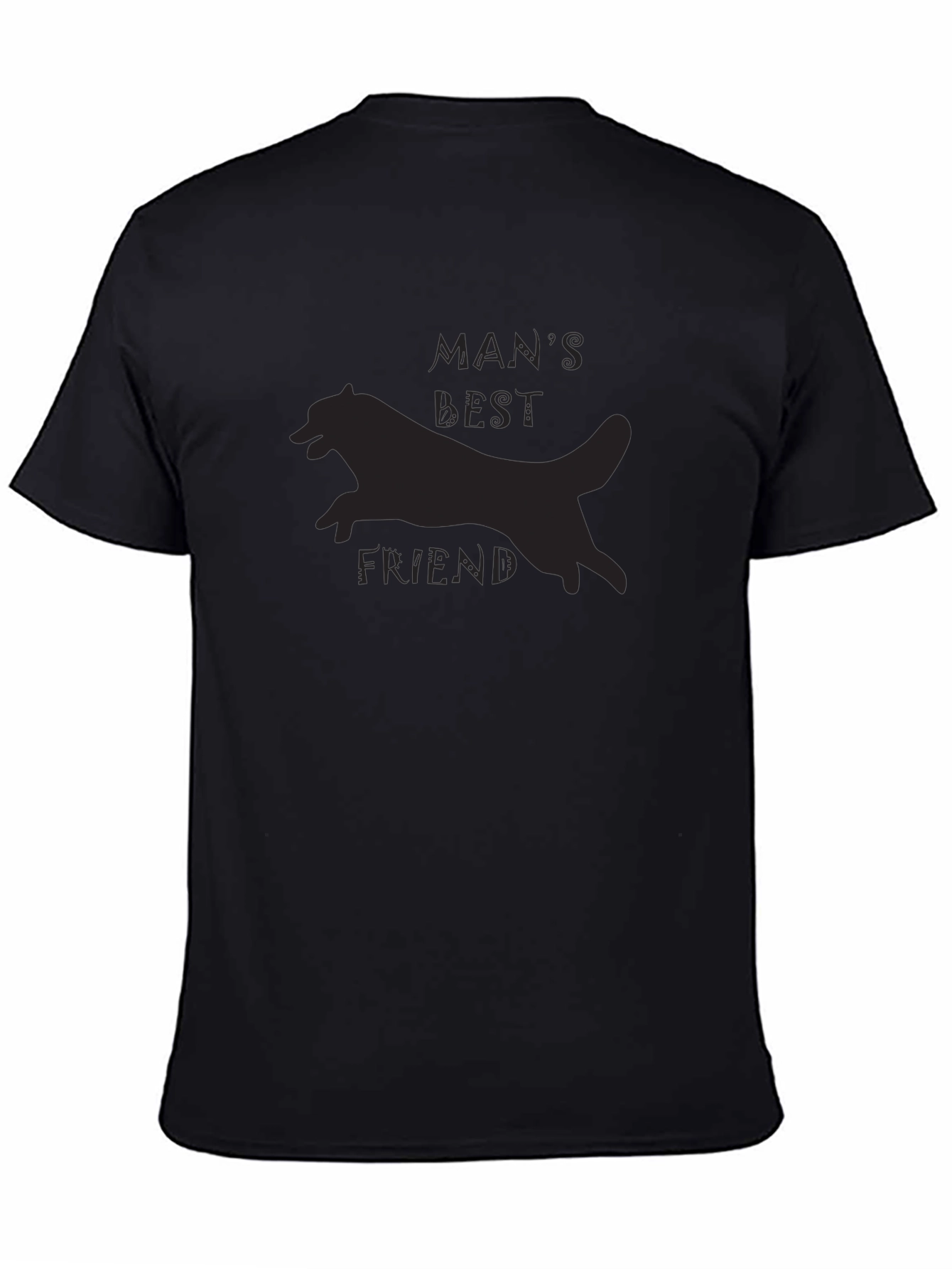Mans Best Friend Graphic Tee - Black