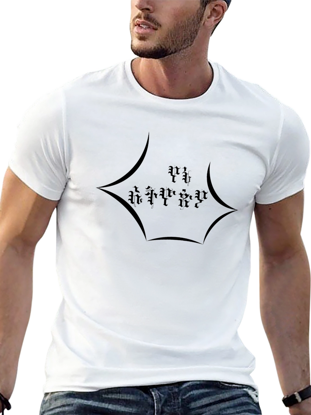 Gothic Be Happy Black T-Shirt