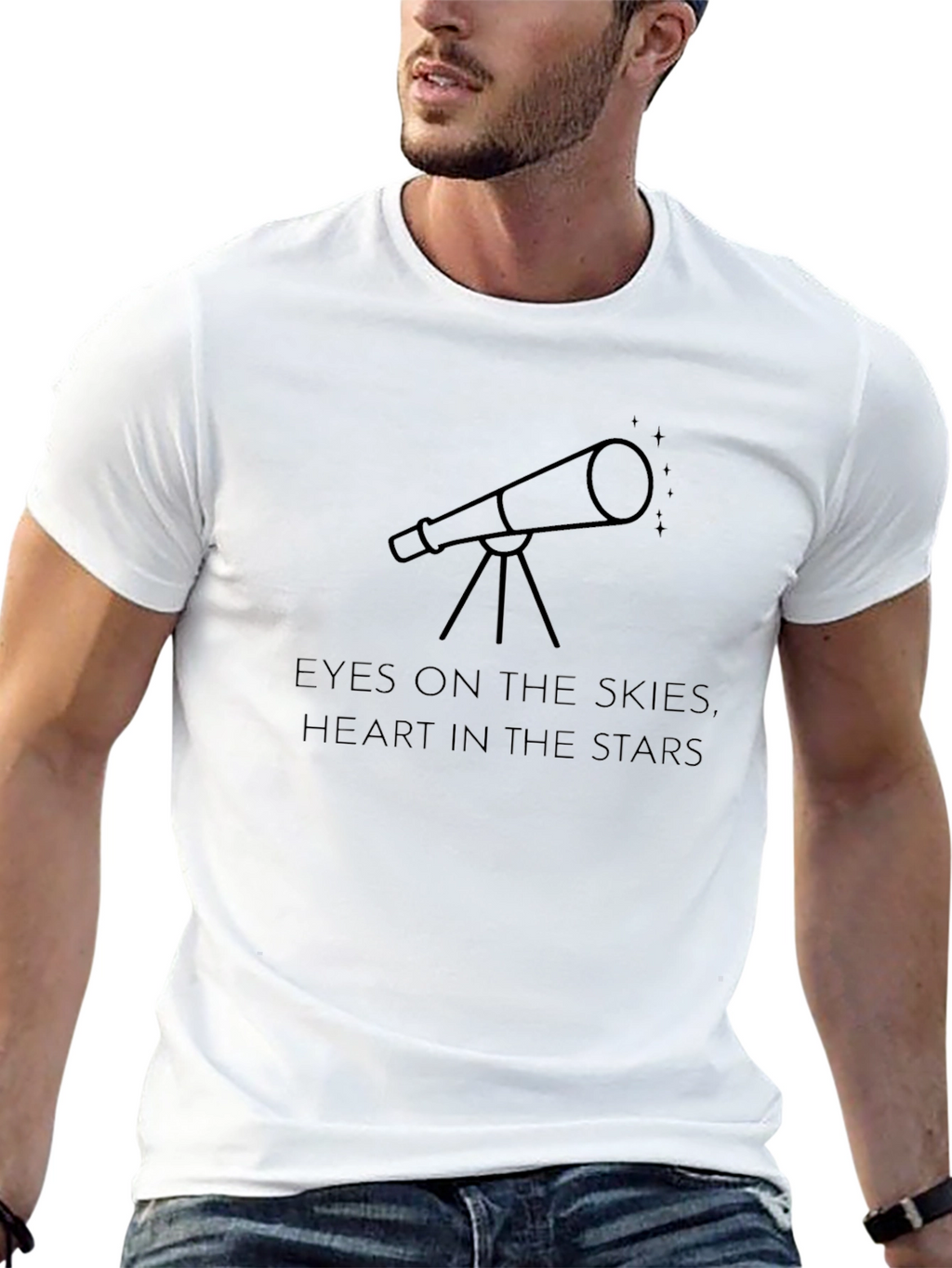 Eyes on the Skies Telescope Graphic Tee