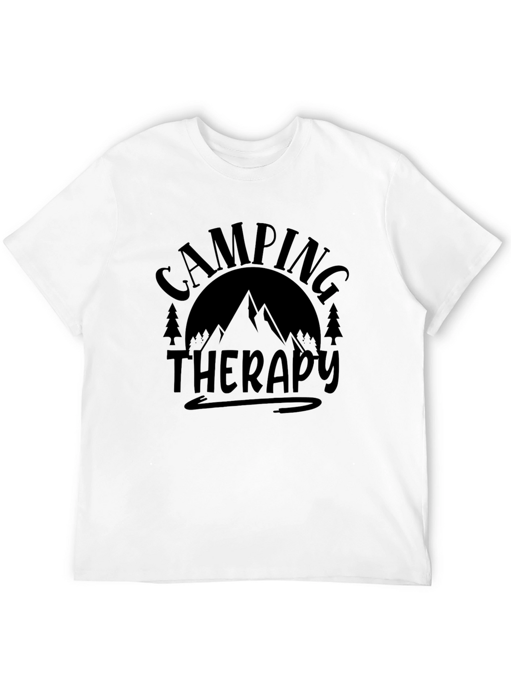 Camping Therapy Black Graphic Tee