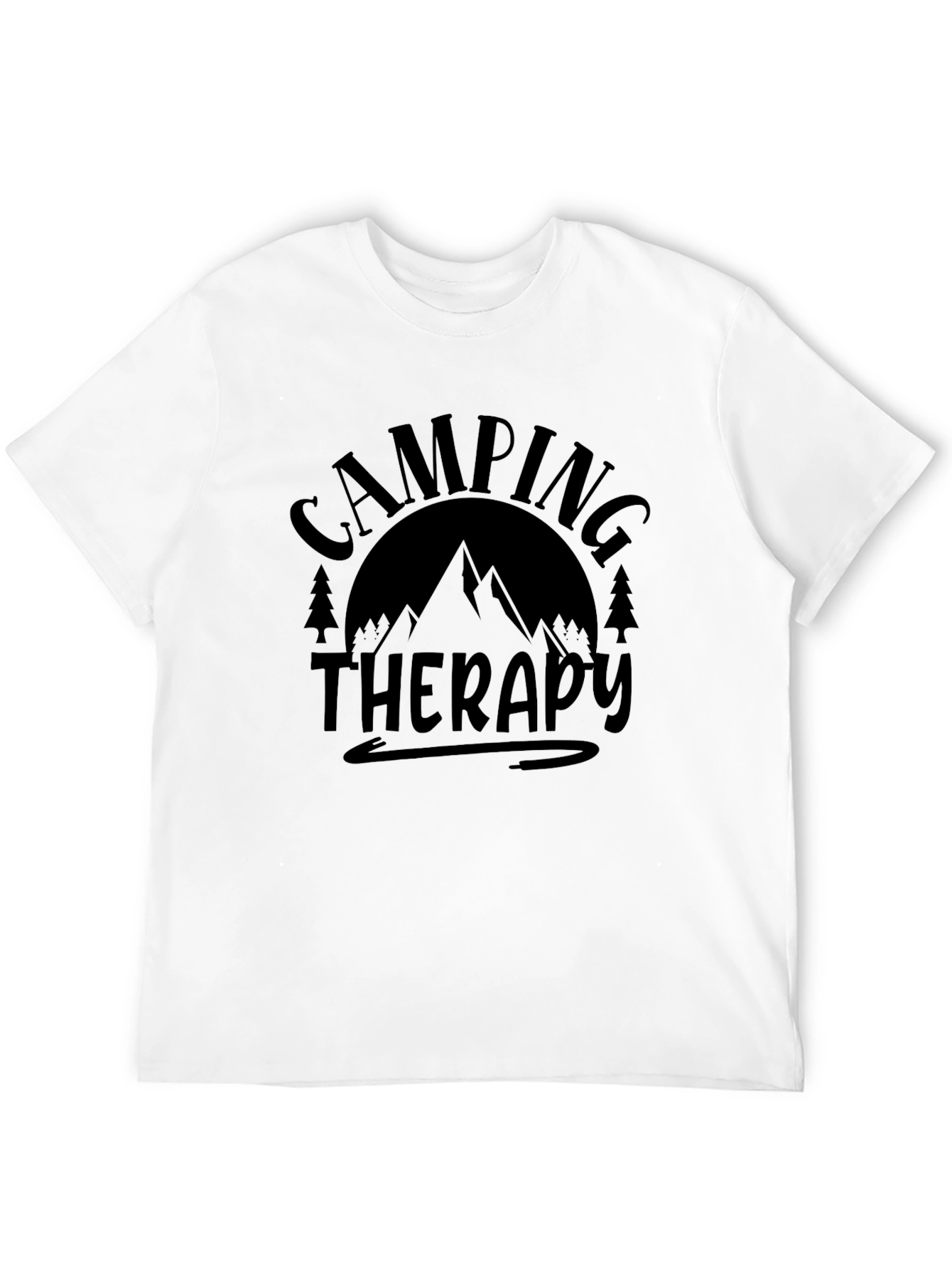 Camping Therapy Black Graphic Tee