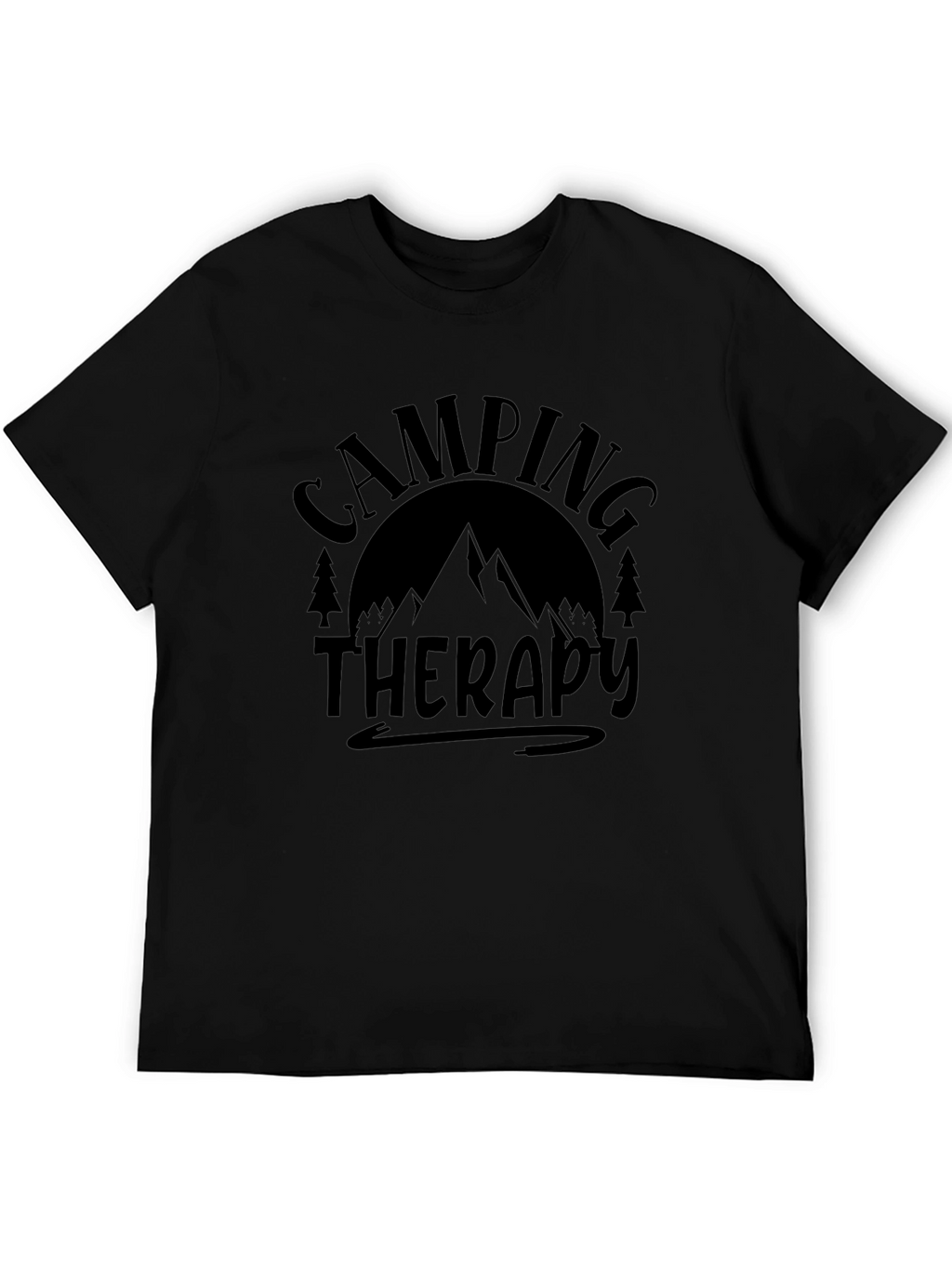 Camping Therapy Black Graphic Tee