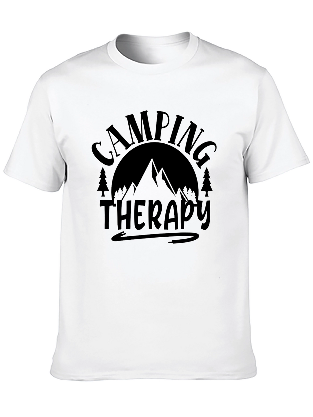 Camping Therapy Black Graphic Tee