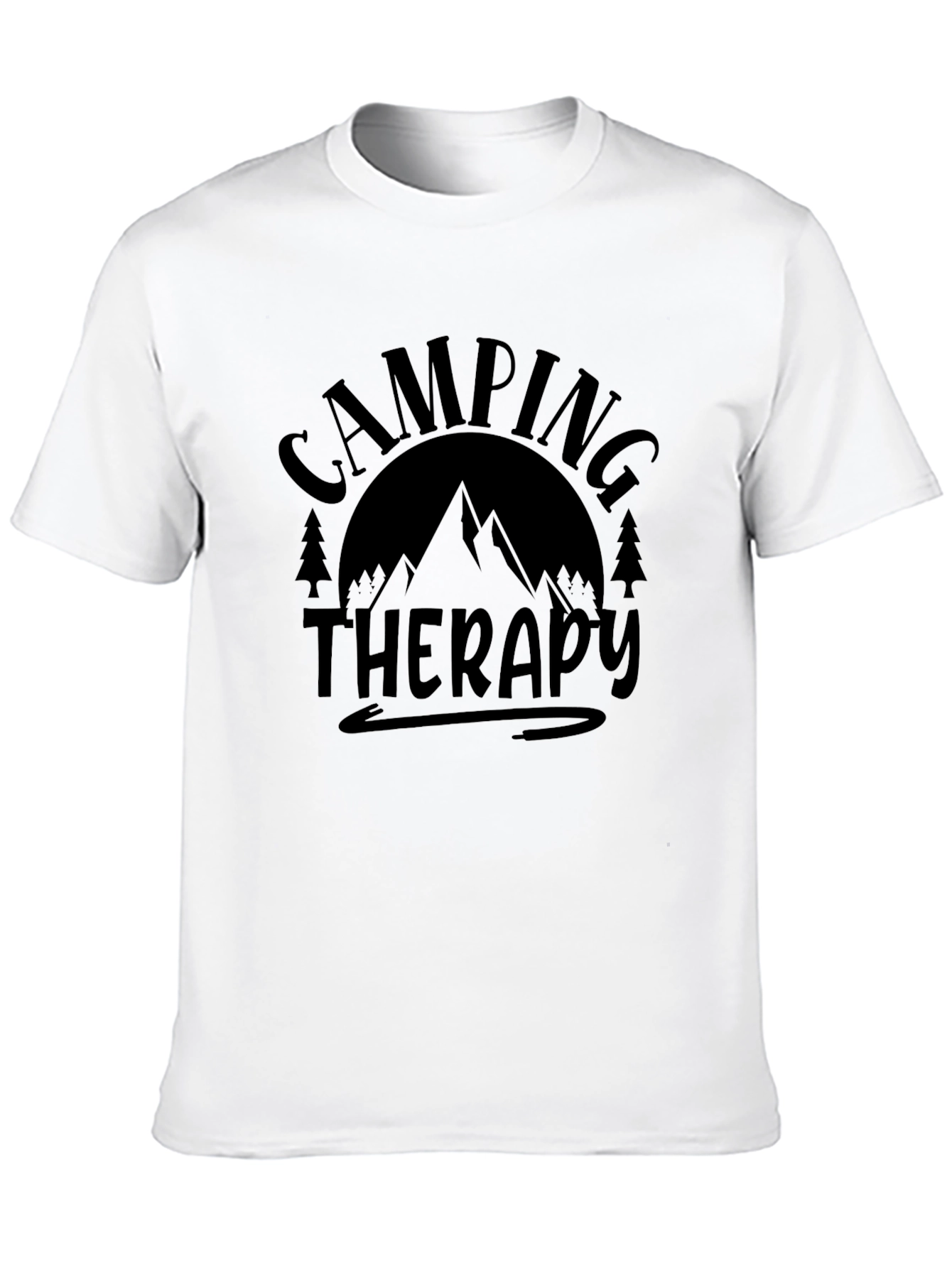 Camping Therapy Black Graphic Tee