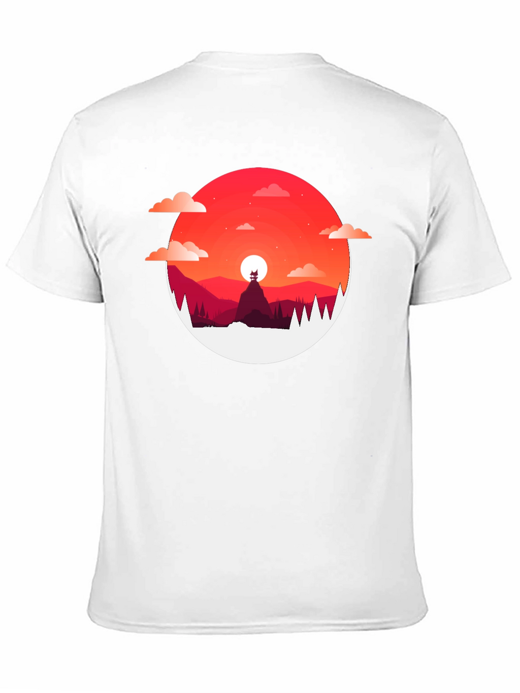 Sunset Mountain Graphic Tee - Stylish Mens T-Shirt
