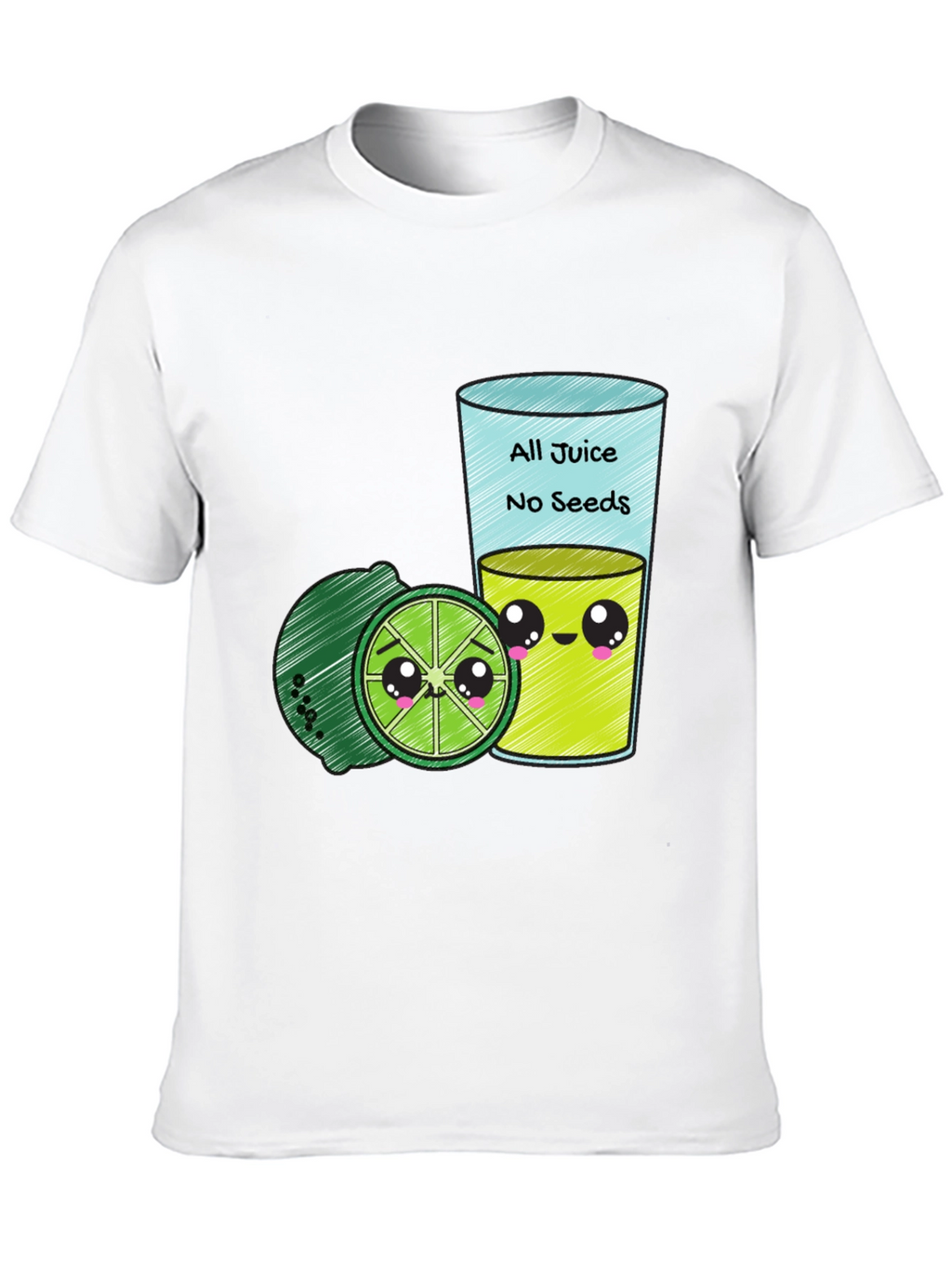 All Juice No Seeds Funny Graphic T-Shirt