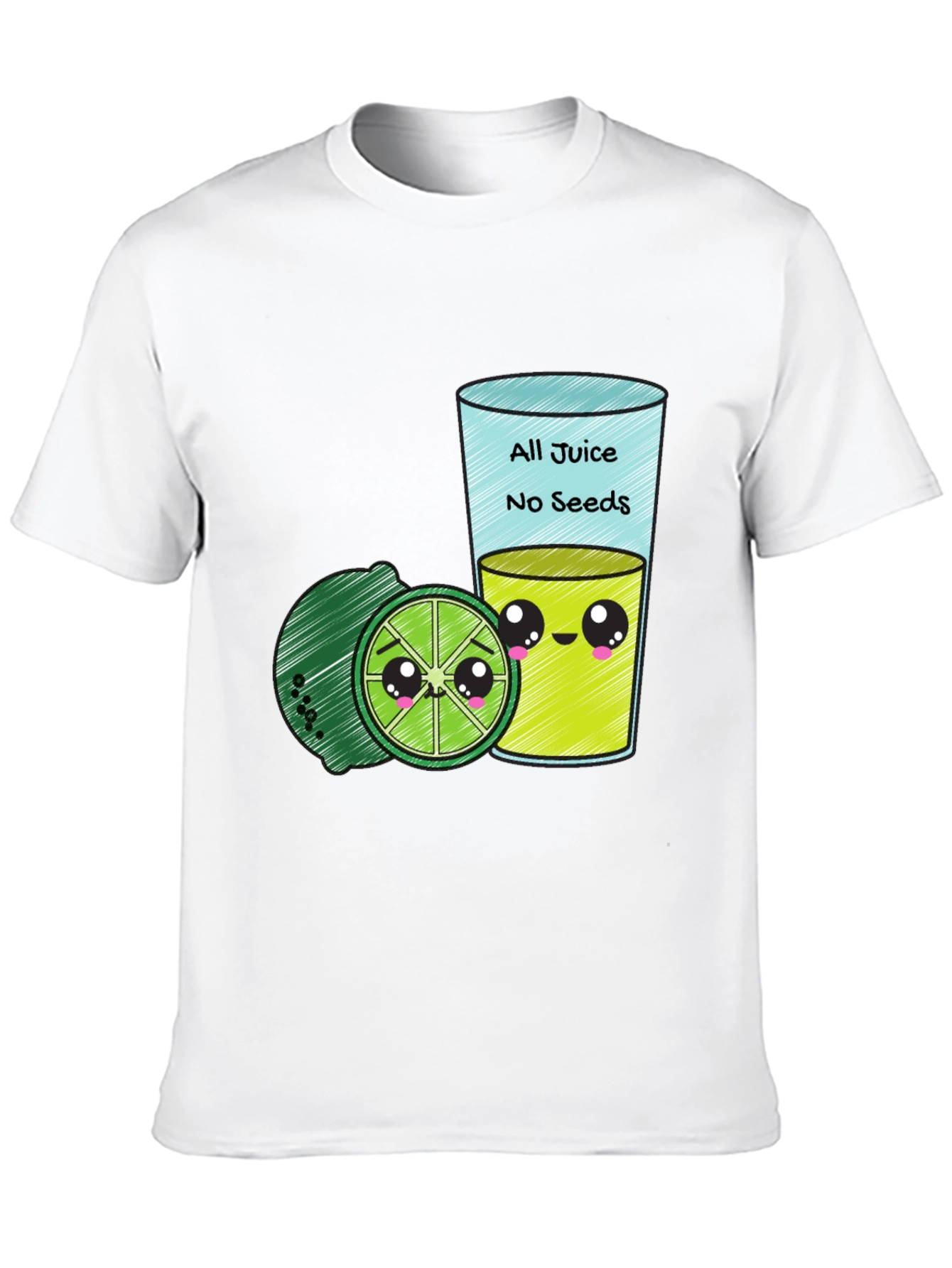 All Juice No Seeds Funny Graphic T-Shirt