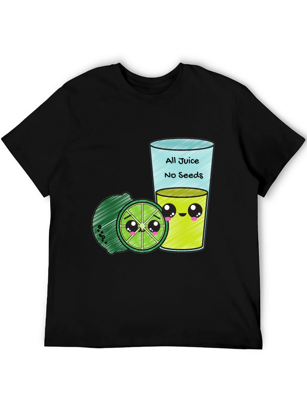 All Juice No Seeds Funny Graphic T-Shirt