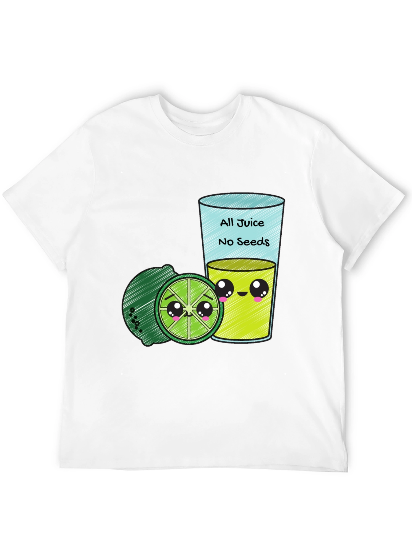 All Juice No Seeds Funny Graphic T-Shirt