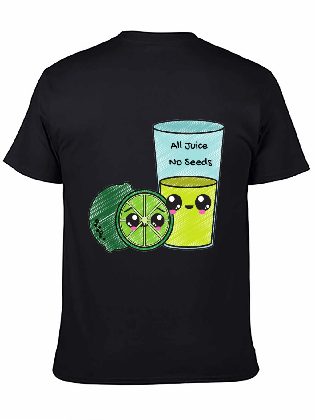 All Juice No Seeds Funny Graphic T-Shirt