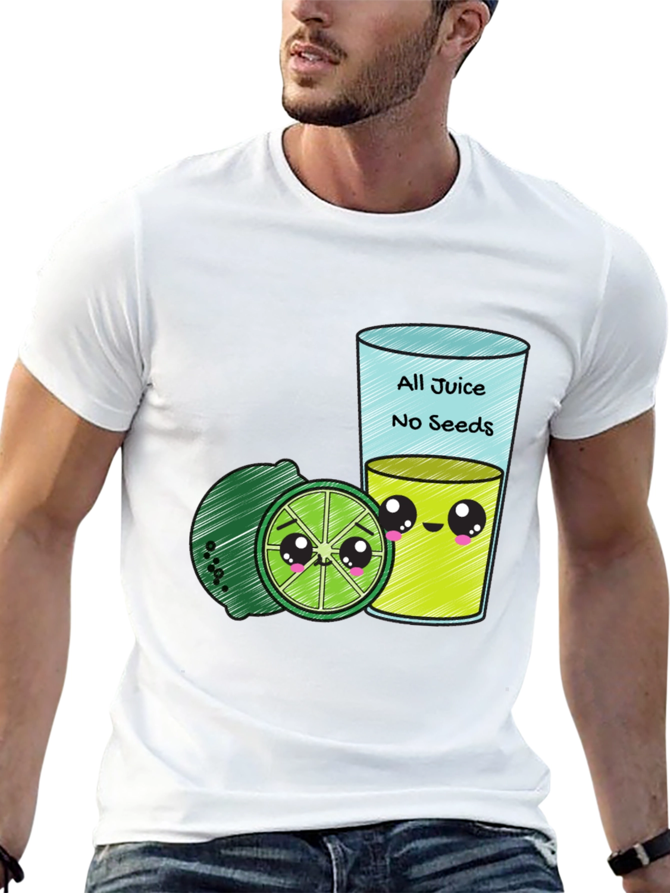 All Juice No Seeds Funny Graphic T-Shirt