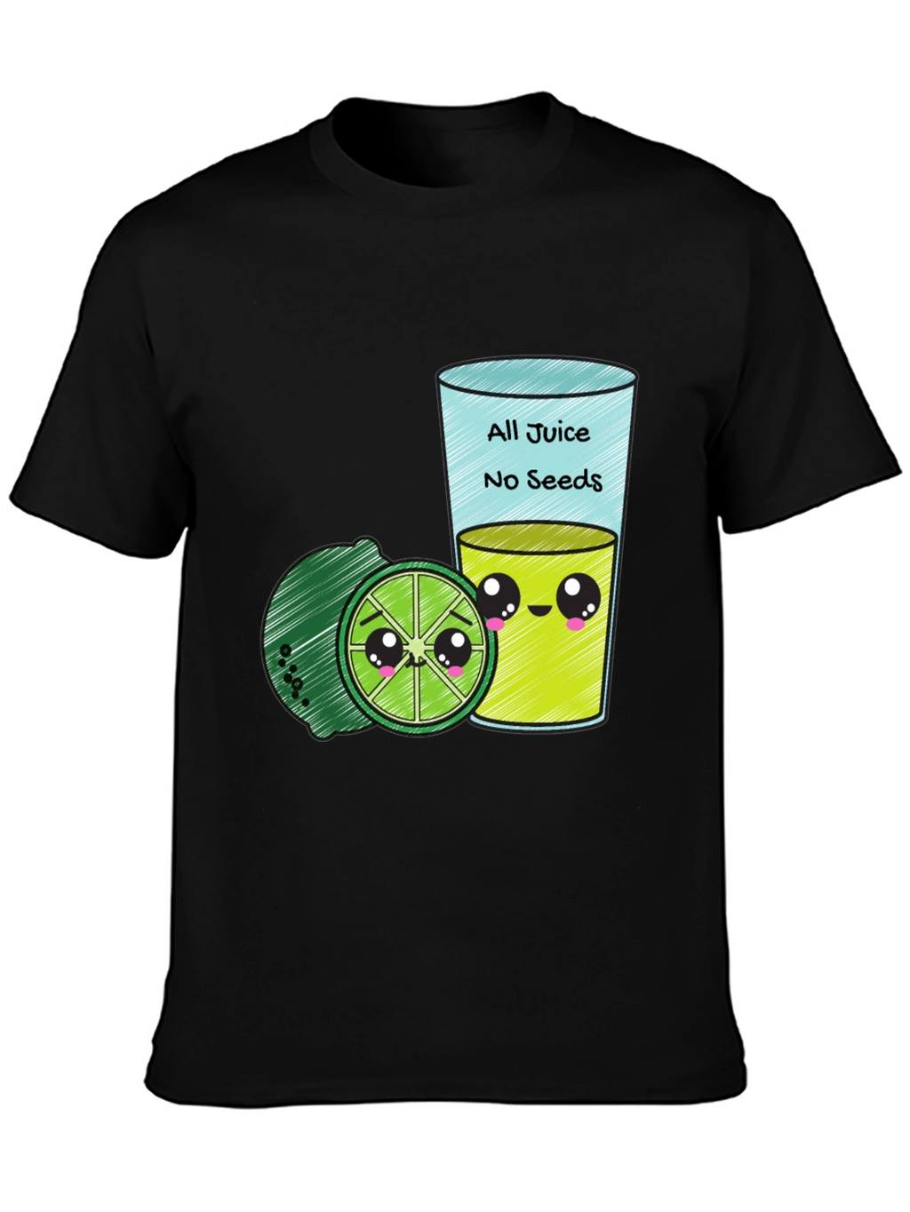 All Juice No Seeds Funny Graphic T-Shirt