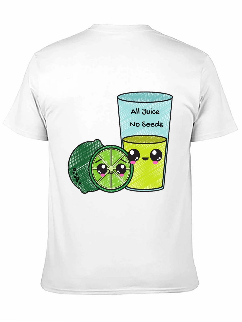All Juice No Seeds Funny Graphic T-Shirt