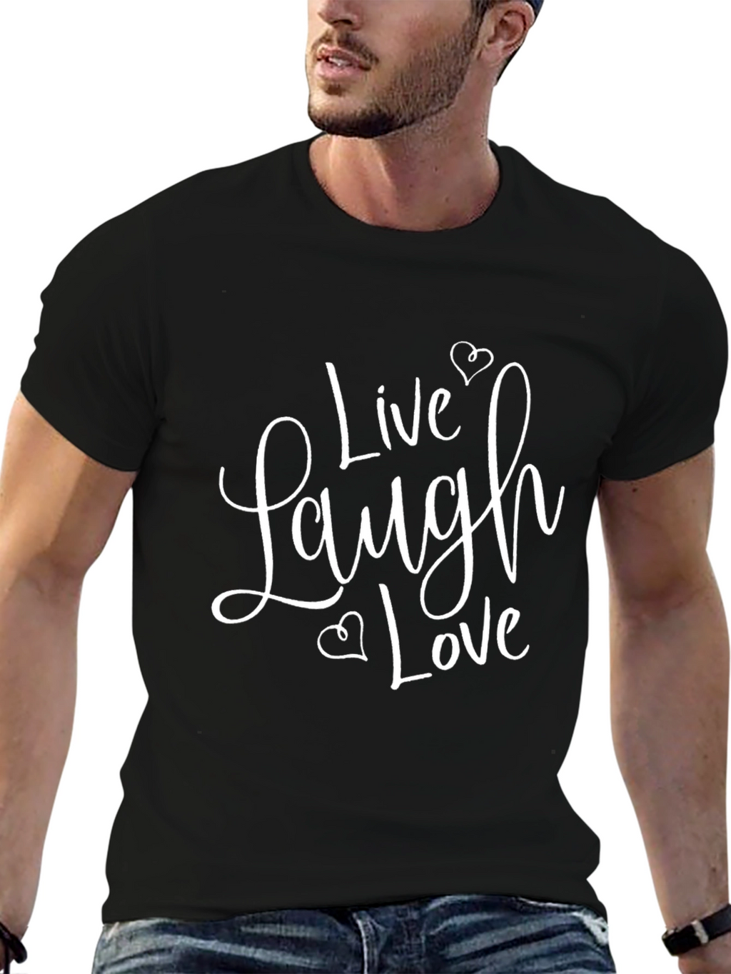 Live Laugh Love Graphic Tee - Unisex Black T-Shirt