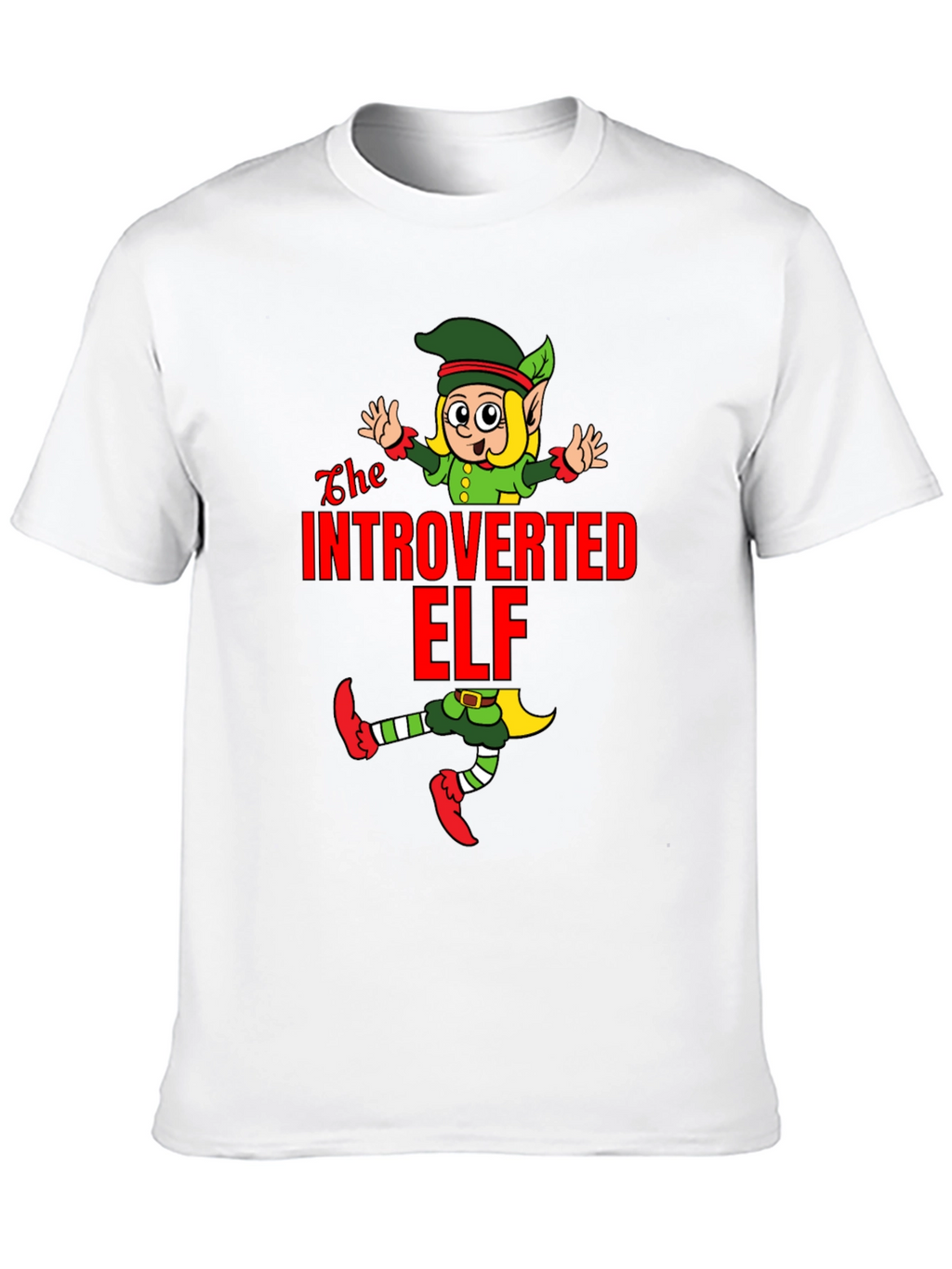 Introverted Elf T-Shirt Funny Holiday Gift