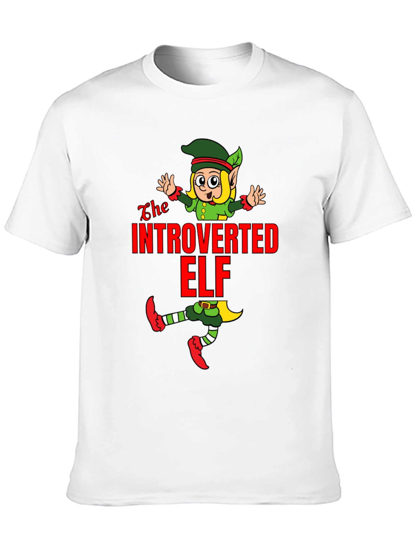 Introverted Elf T-Shirt Funny Holiday Gift