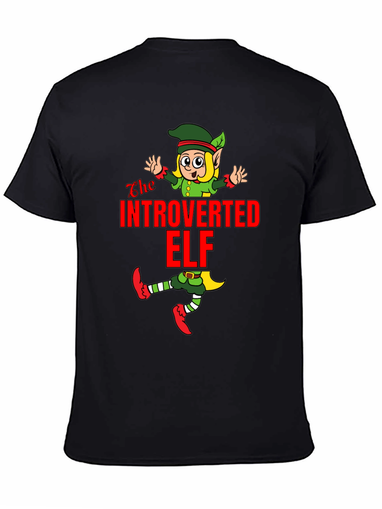Introverted Elf T-Shirt Funny Holiday Gift