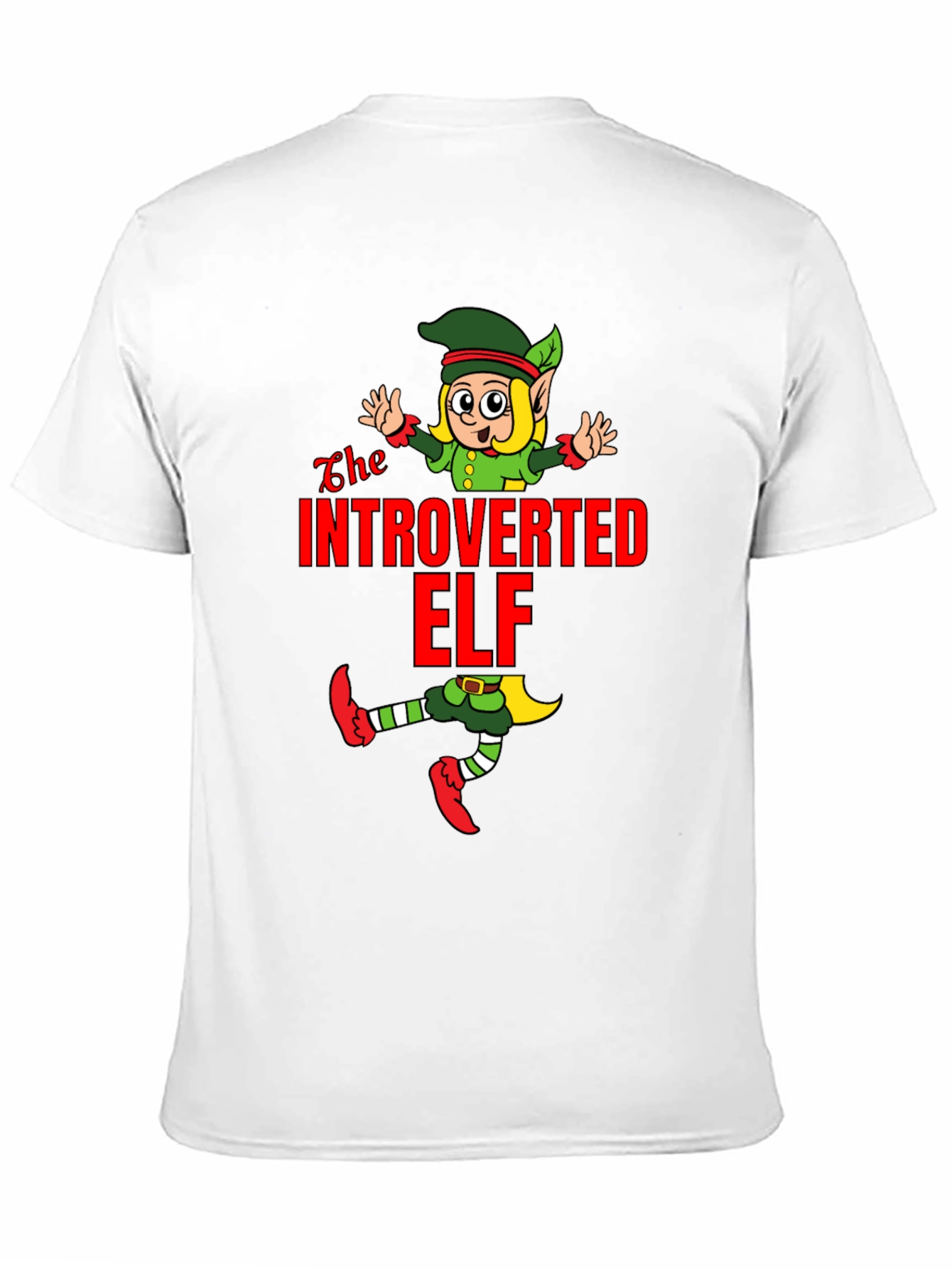 Introverted Elf T-Shirt Funny Holiday Gift