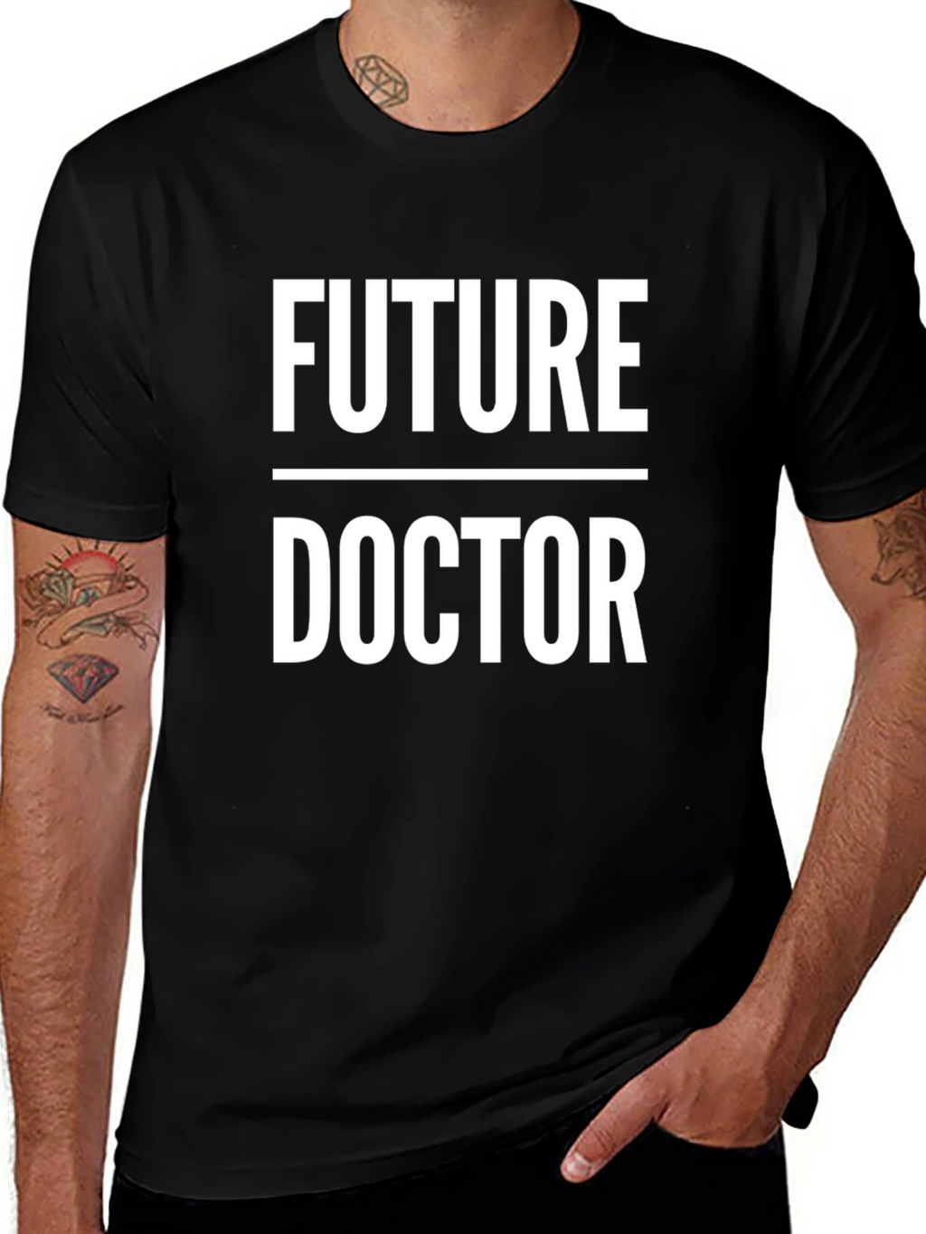 Future Doctor Black T-Shirt Medical Student Gift