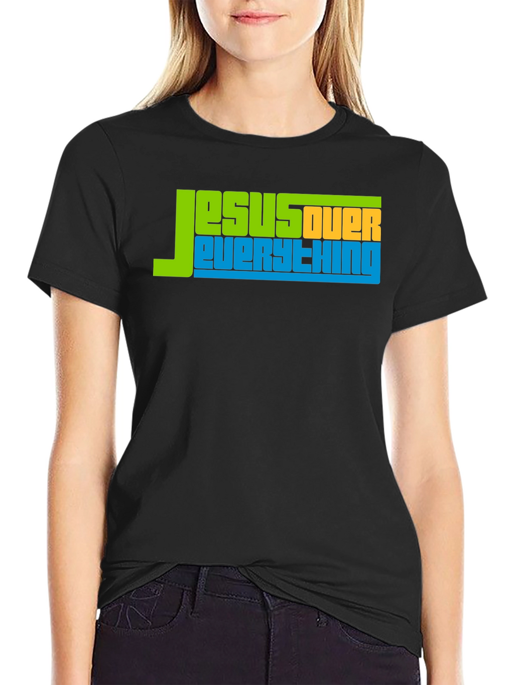 Jesus Over Everything Graphic Tee - Religious T-Shirt