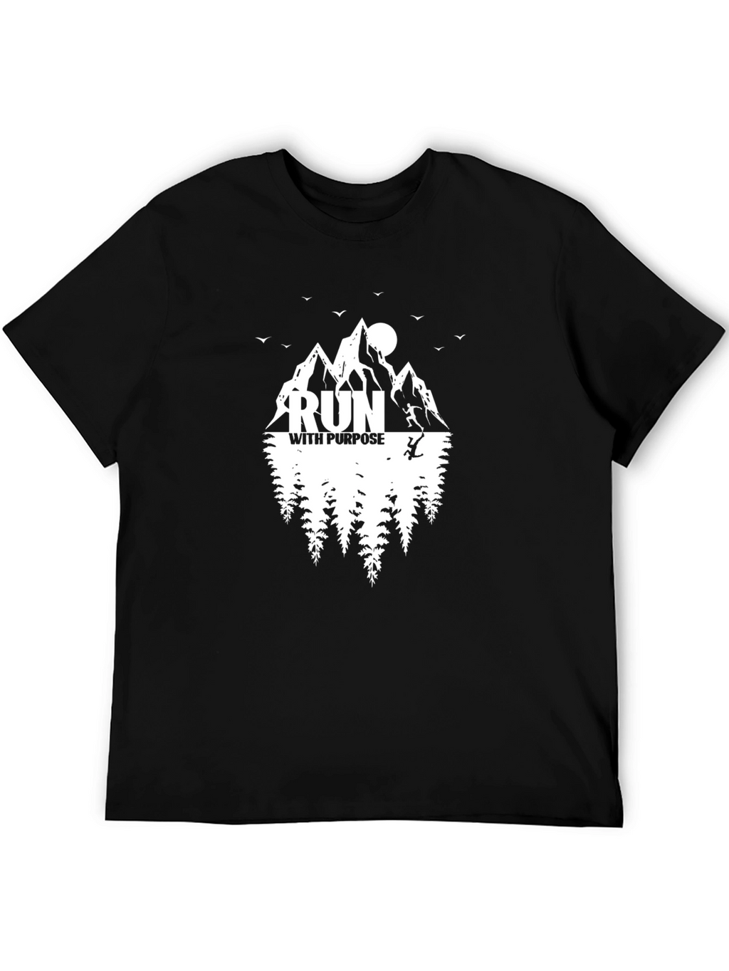 Run With Purpose Graphic Tee - Black T-Shirt