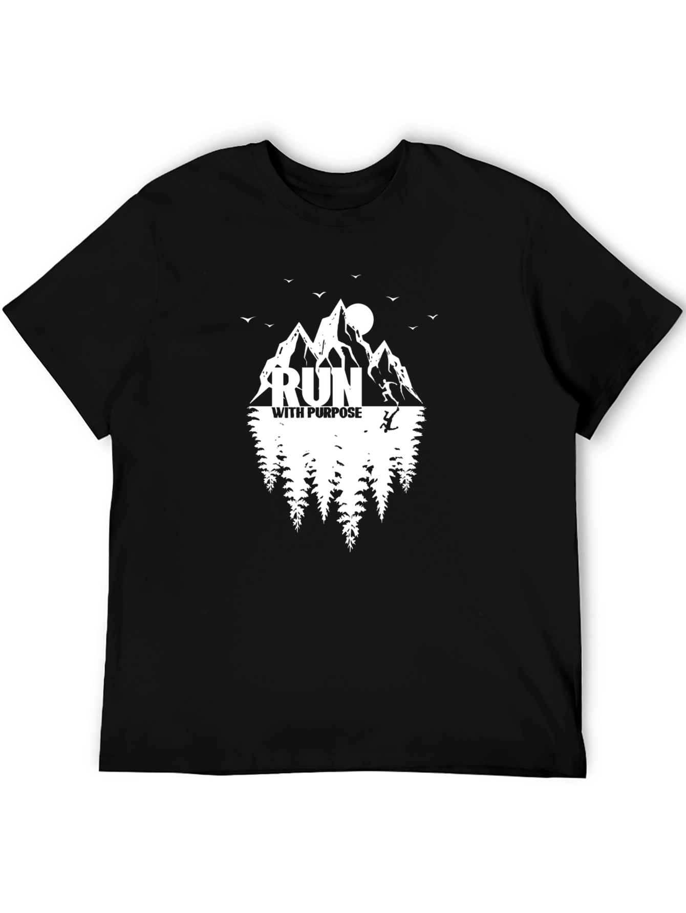Run With Purpose Graphic Tee - Black T-Shirt