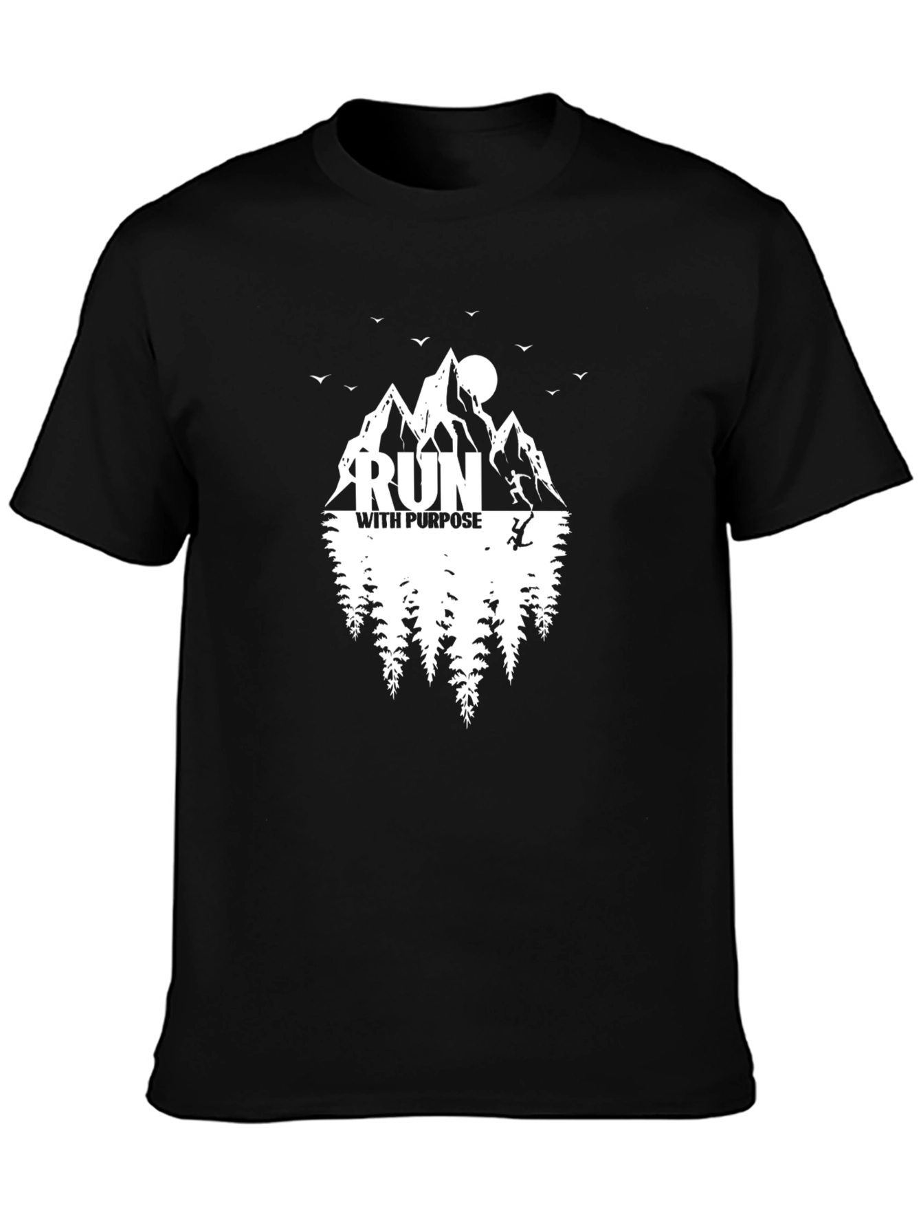 Run With Purpose Graphic Tee - Black T-Shirt