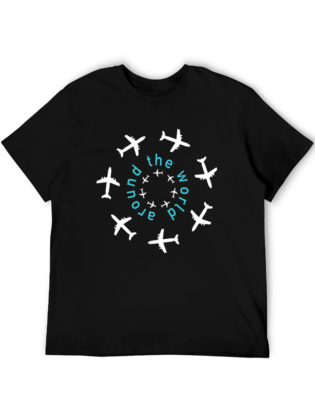 Around The World Graphic Tee - Black