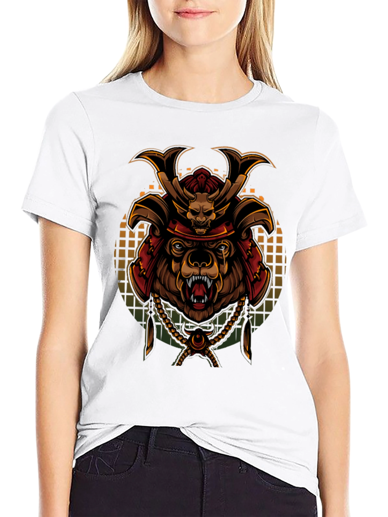 Samurai Bear Graphic Tee - Unique Art T-Shirt