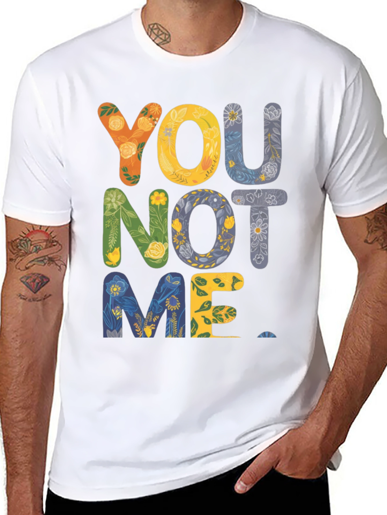 Floral You Not Me Graphic Tee