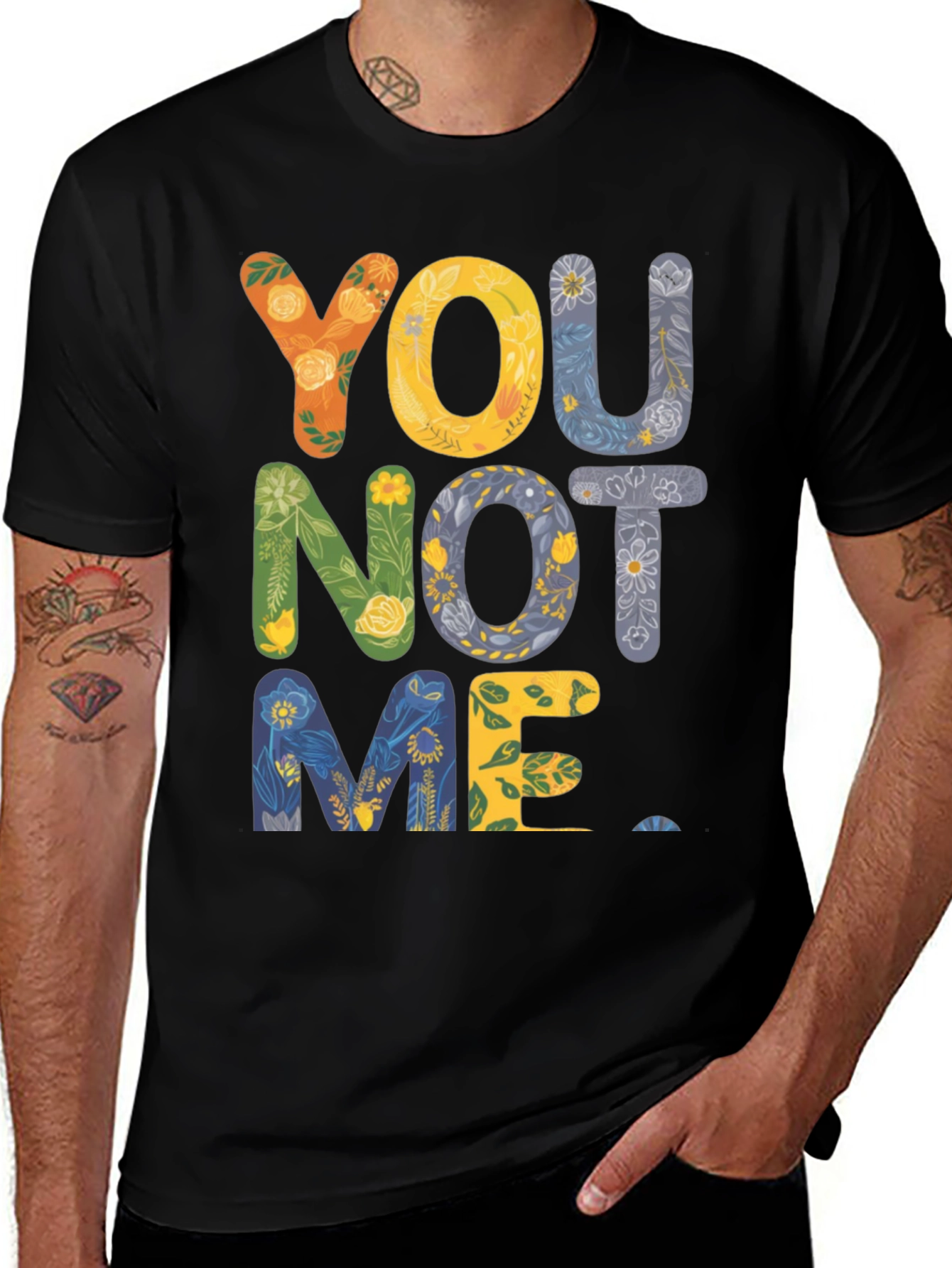Floral You Not Me Graphic Tee