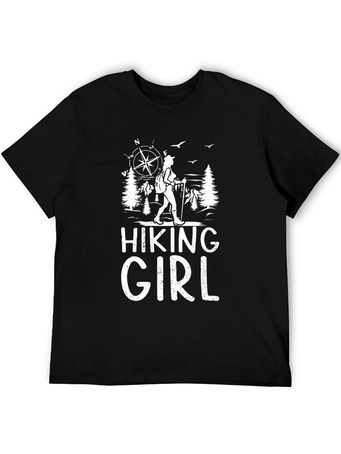 Hiking Girl Tee - Adventure Awaits T-Shirt