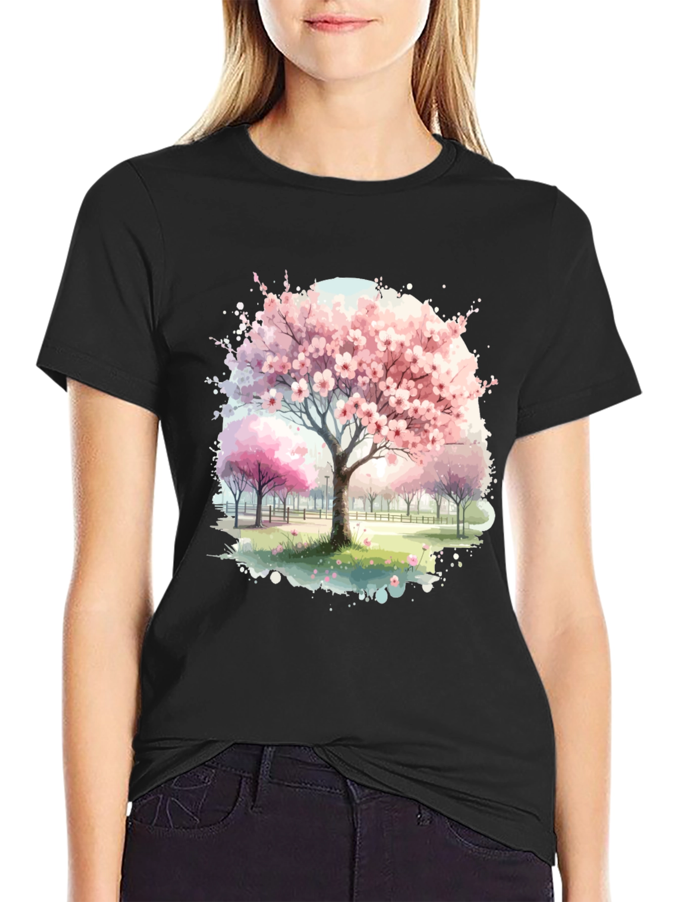 Cherry Blossom Tree Graphic Tee