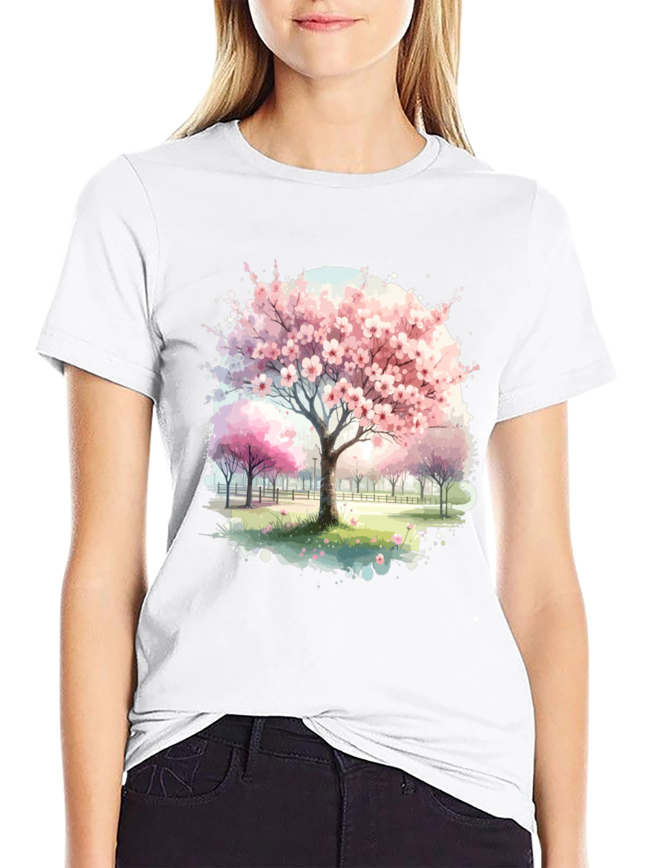 Cherry Blossom Tree Graphic Tee