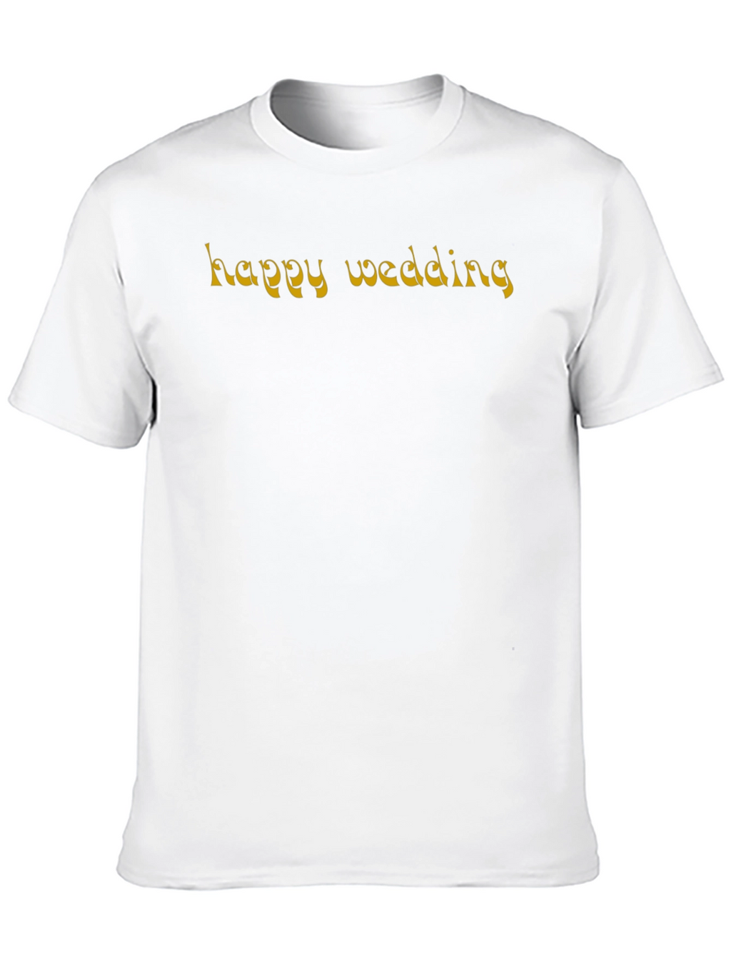 Happy Wedding Graphic Tee - Black Casual Shirt