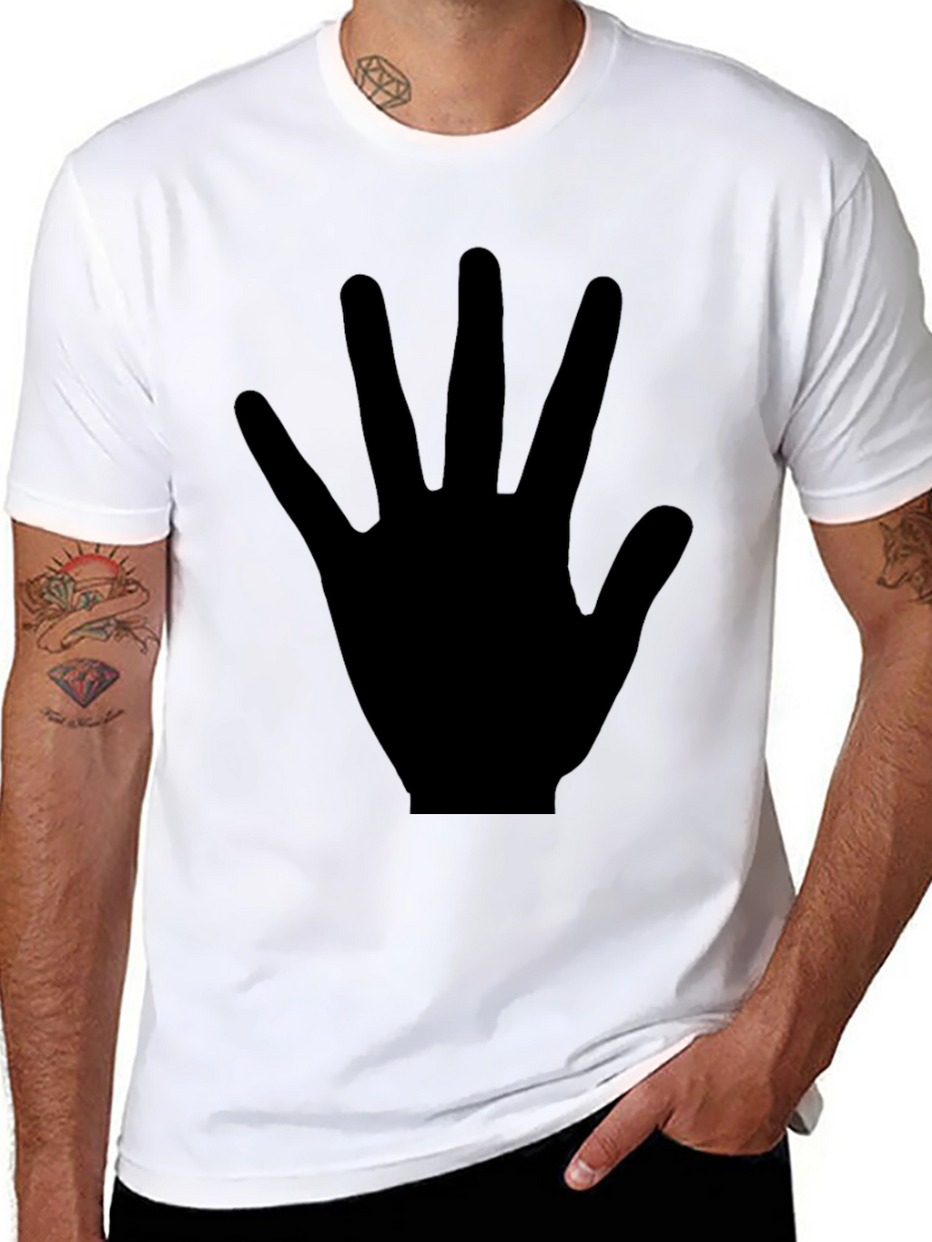 Black Hand Graphic Tee - Bold Statement Shirt