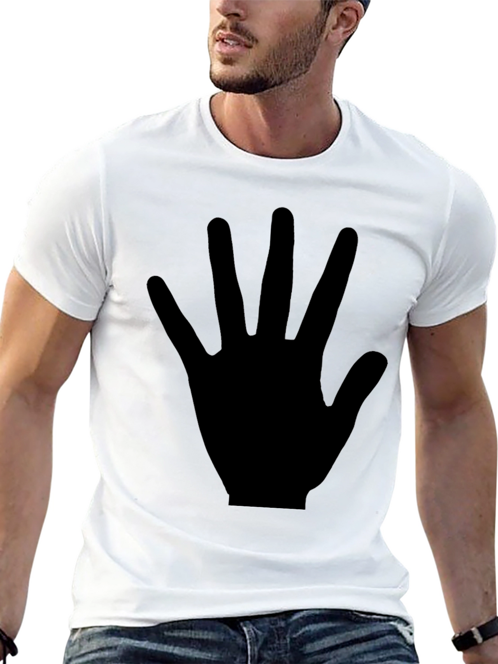 Black Hand Graphic Tee - Bold Statement Shirt