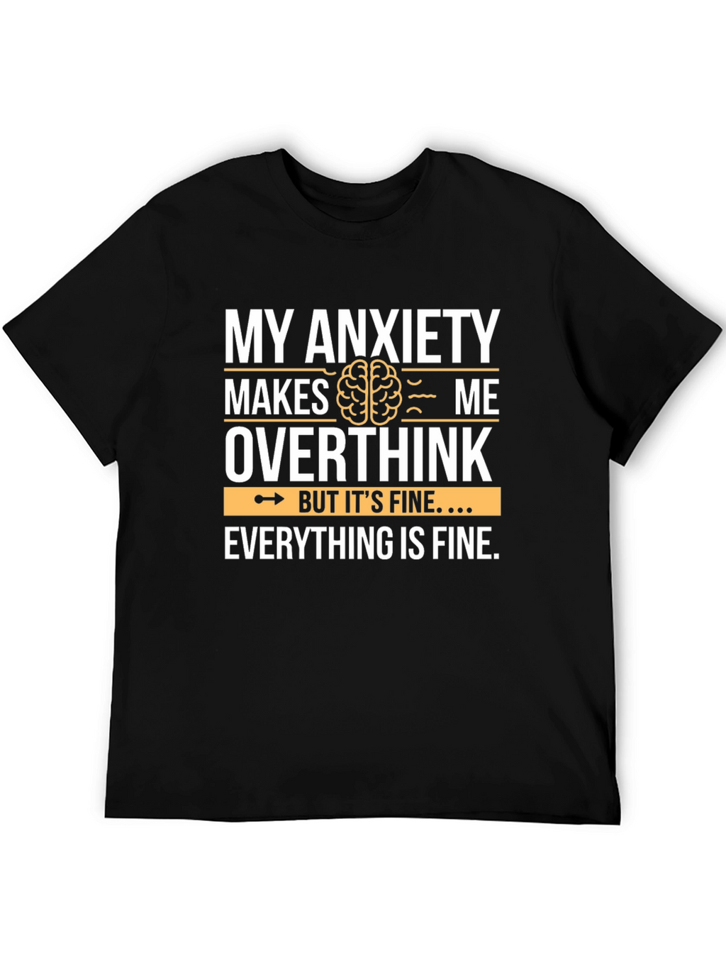 Anxiety Overthink Graphic Tee - Unisex Soft Cotton T-Shirt