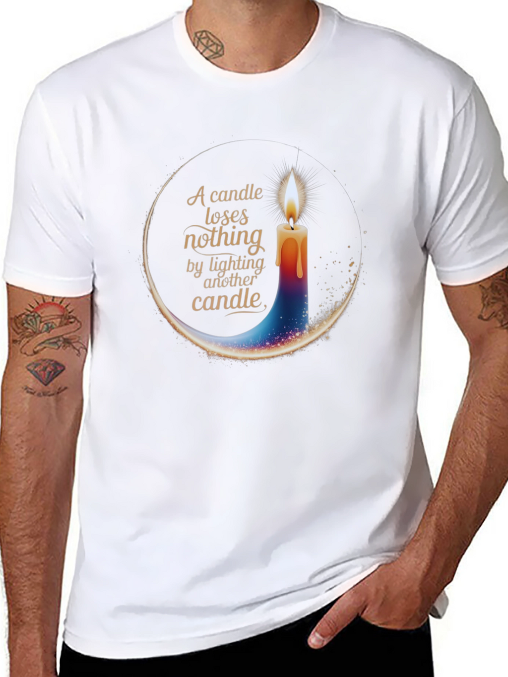 Candle Light T-Shirt - Inspirational Design