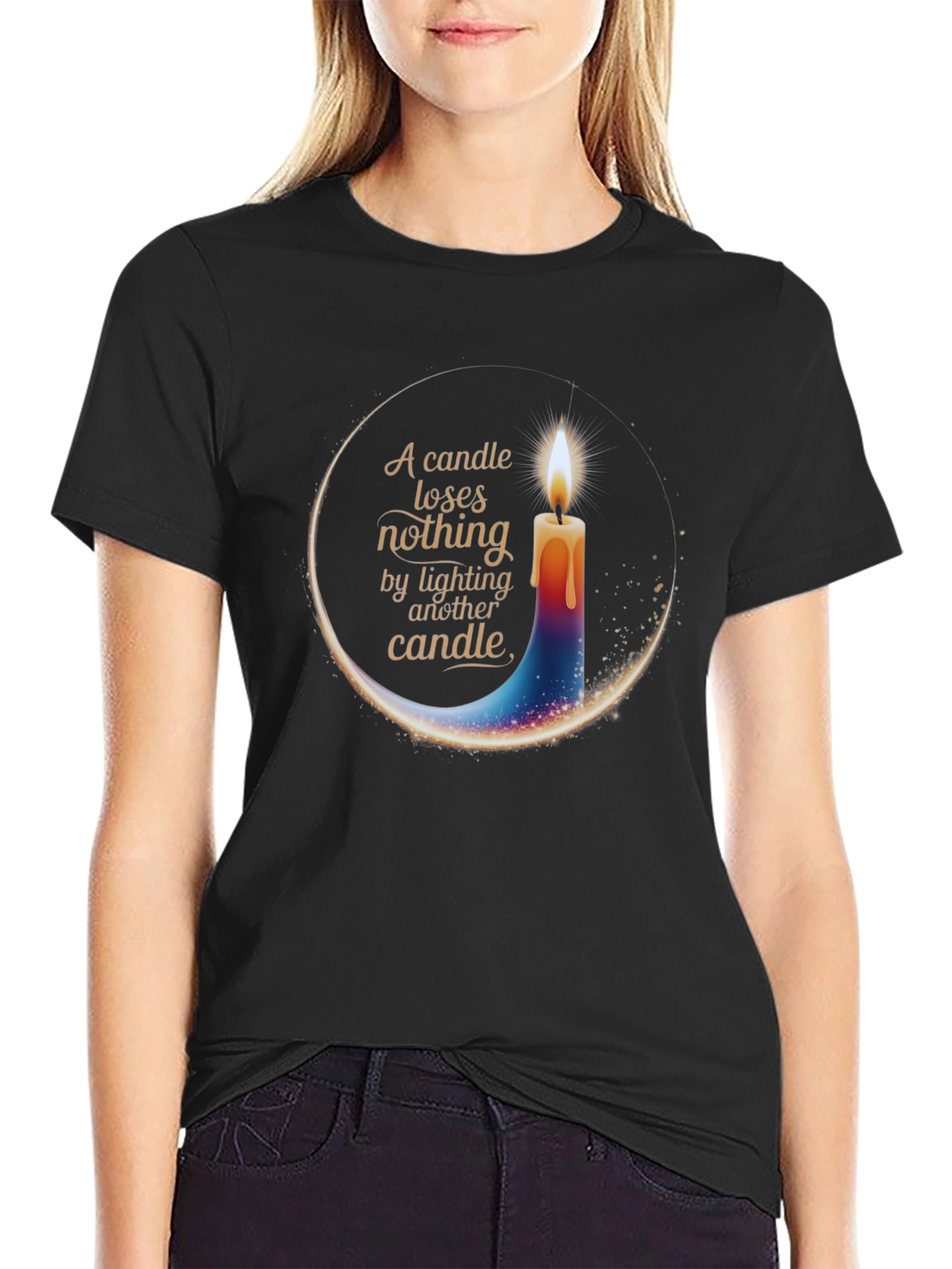 Candle Light T-Shirt - Inspirational Design