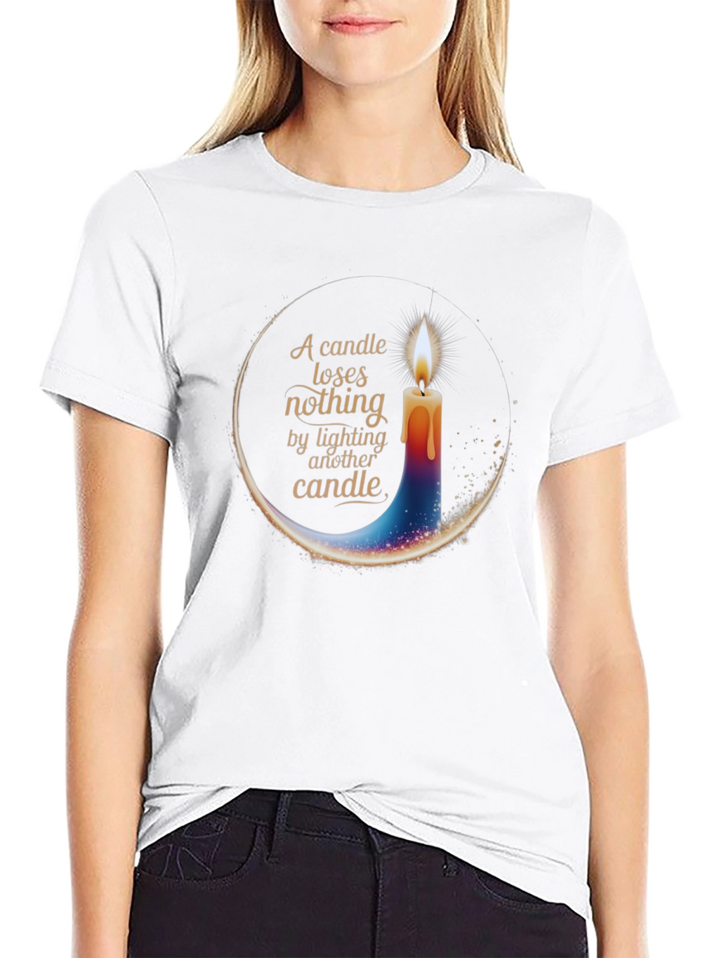 Candle Light T-Shirt - Inspirational Design