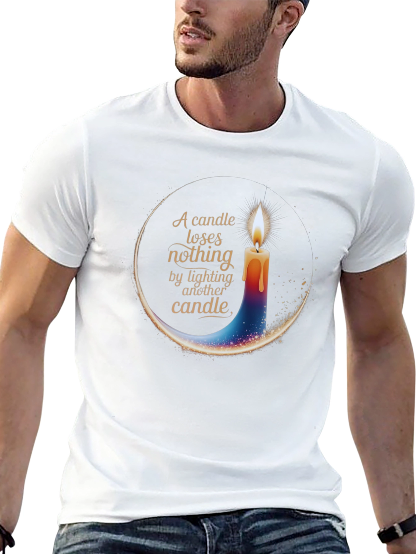 Candle Light T-Shirt - Inspirational Design