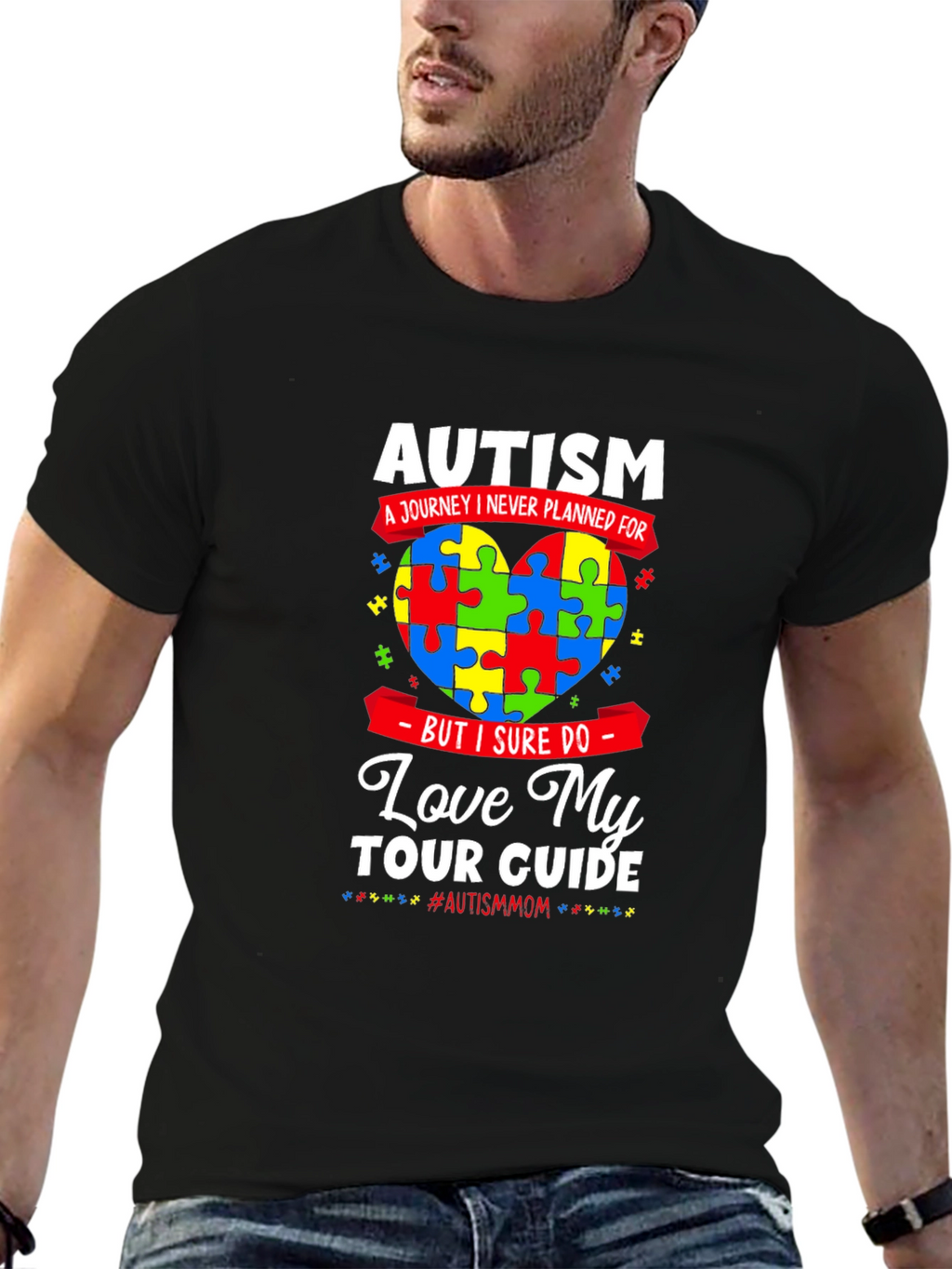 Autism Awareness Love My Tour Guide T-Shirt