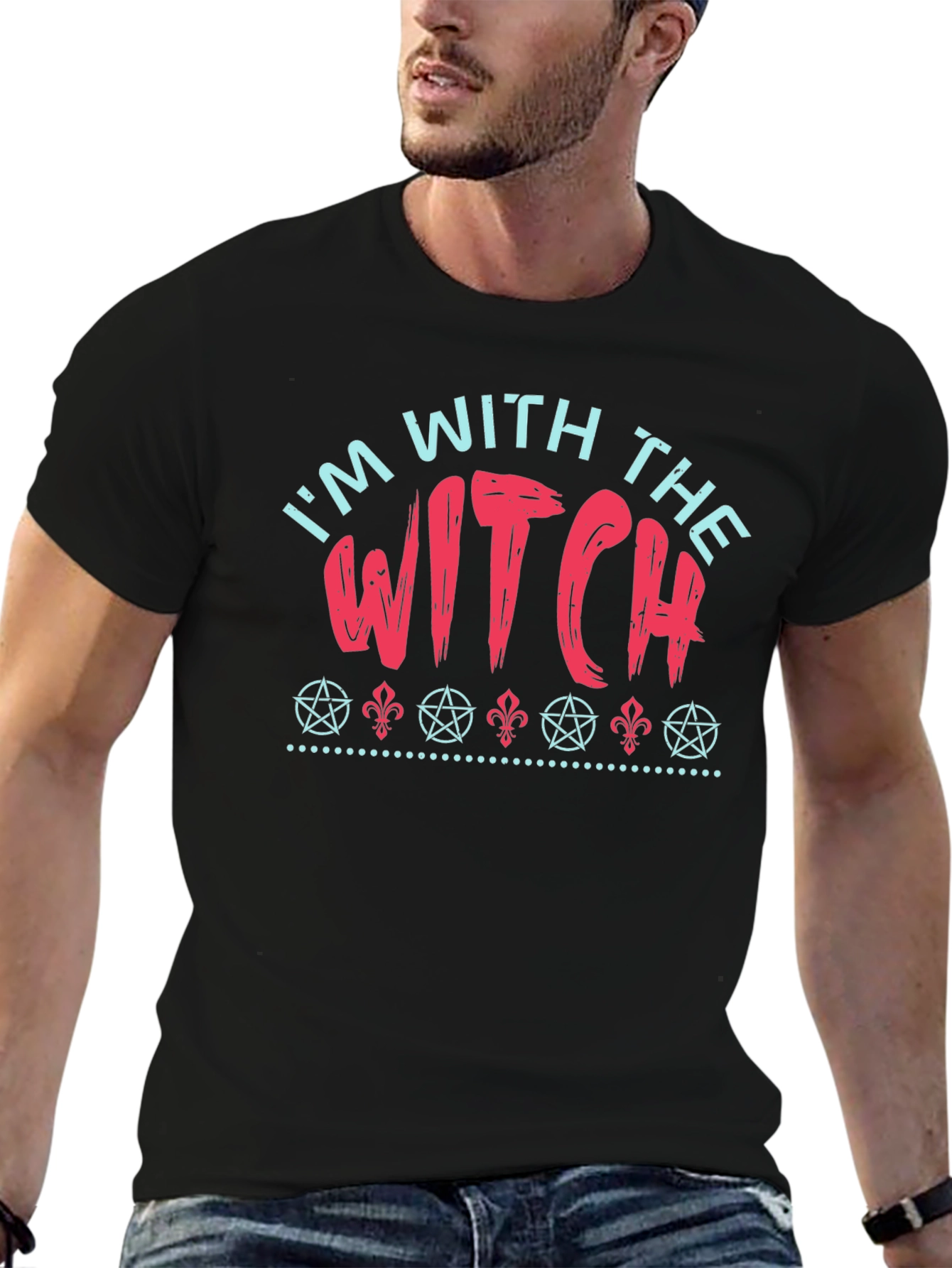 Im With The Witch Graphic Tee - Black Unisex T-Shirt