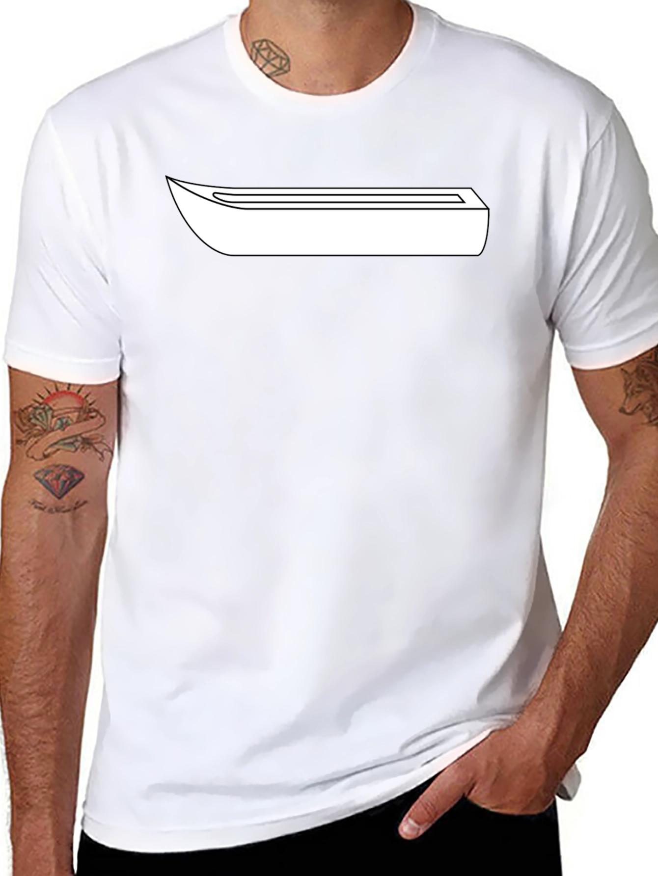 Minimalist Graphic Tee - Black Cotton Blend