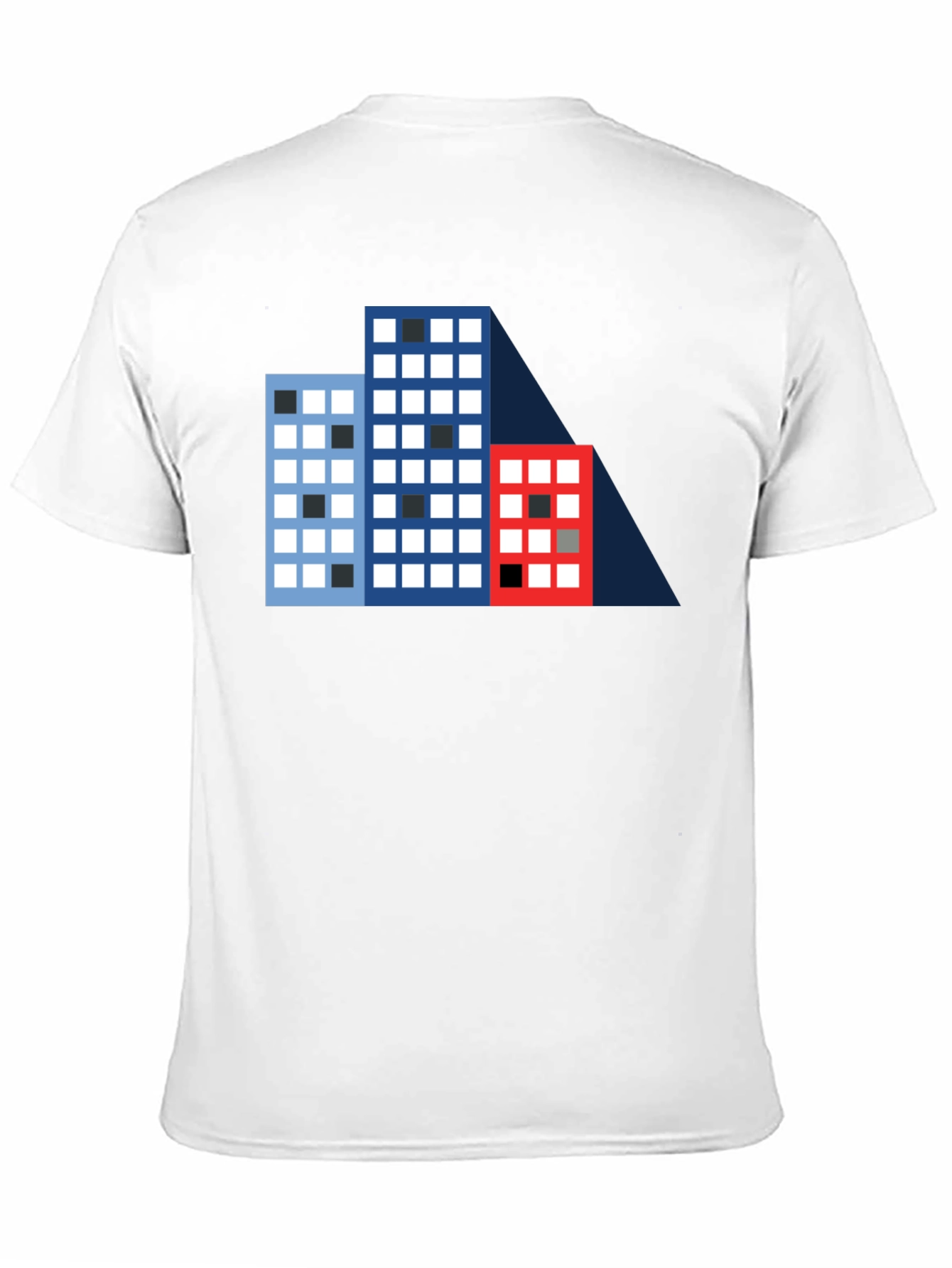 Geometric Building T-Shirt - Modern Cityscape Tee