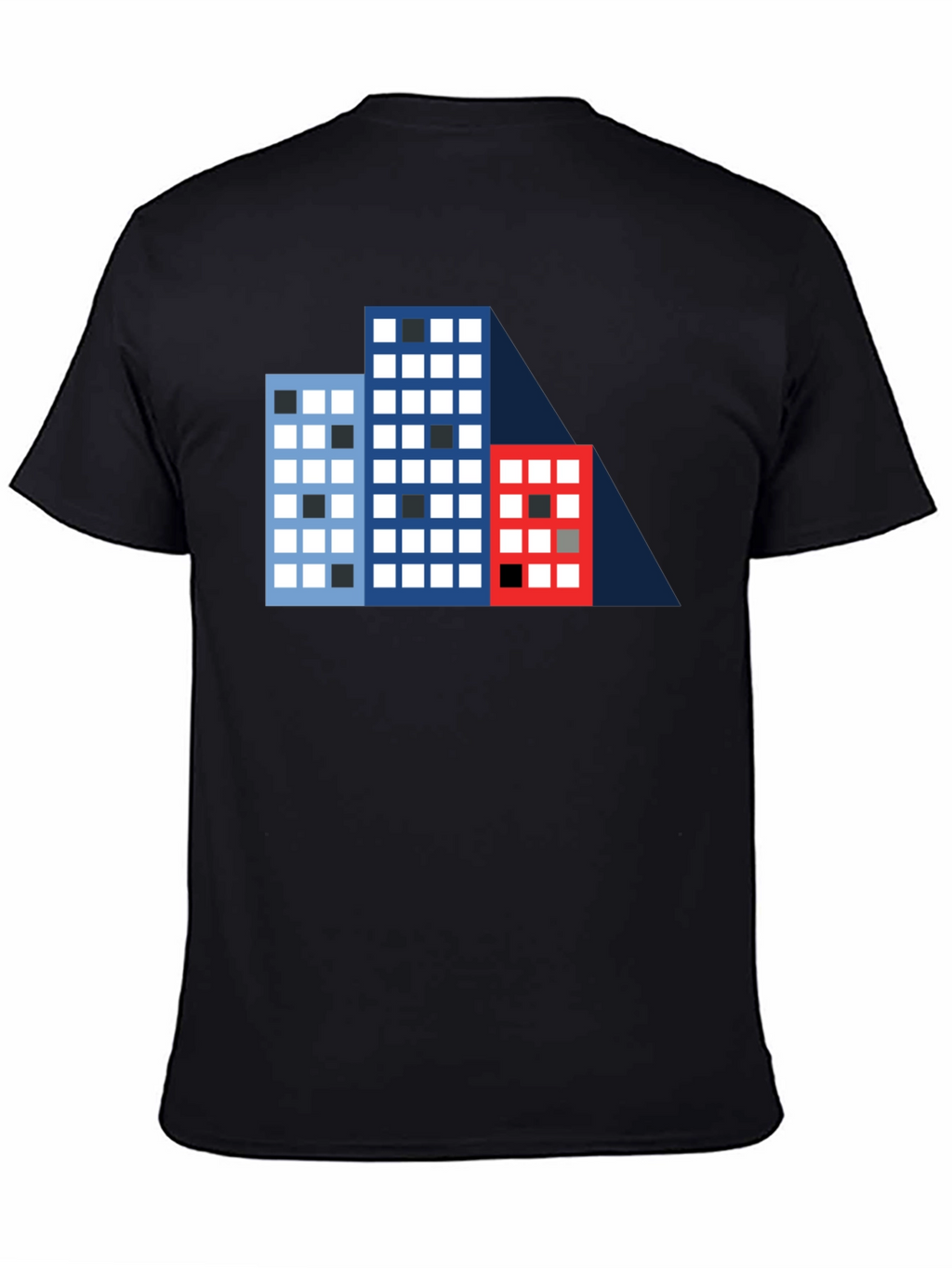 Geometric Building T-Shirt - Modern Cityscape Tee